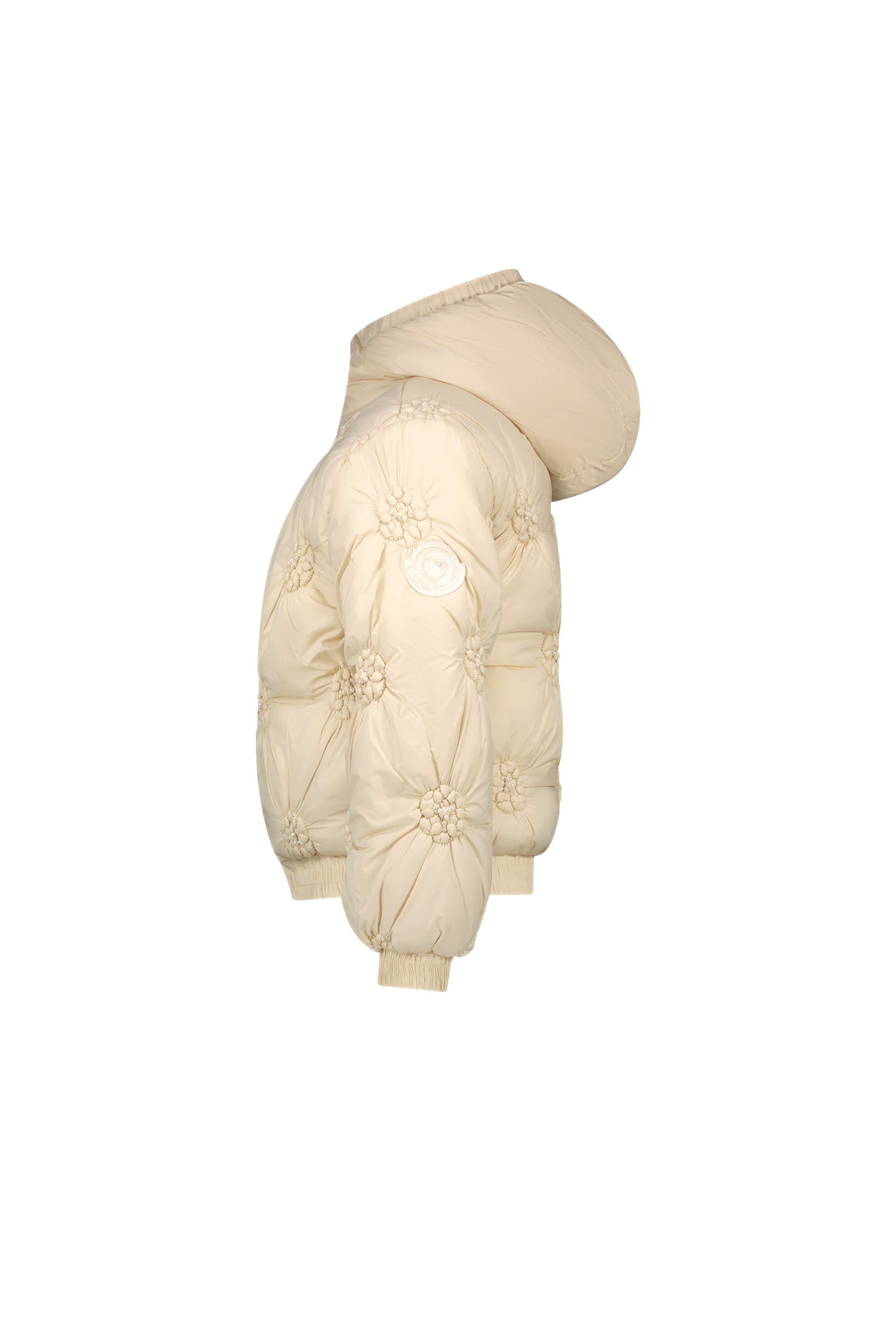 LE CHIC ♥ BARDOT ♥ quilted flowers coat *Oatmeal Elite*