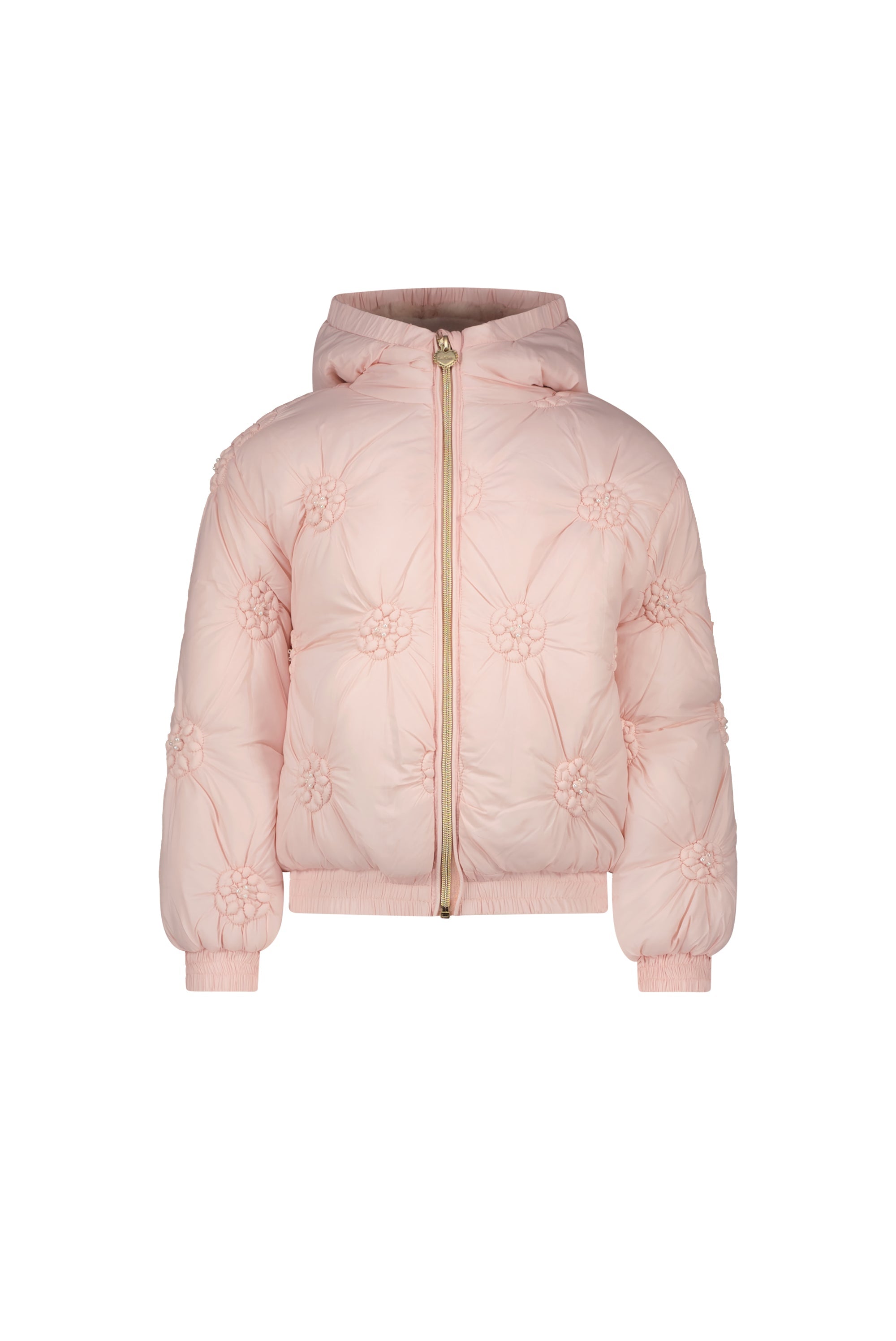 LE CHIC ♥ BARDOT ♥ quilted flowers coat *Rose Quartz*