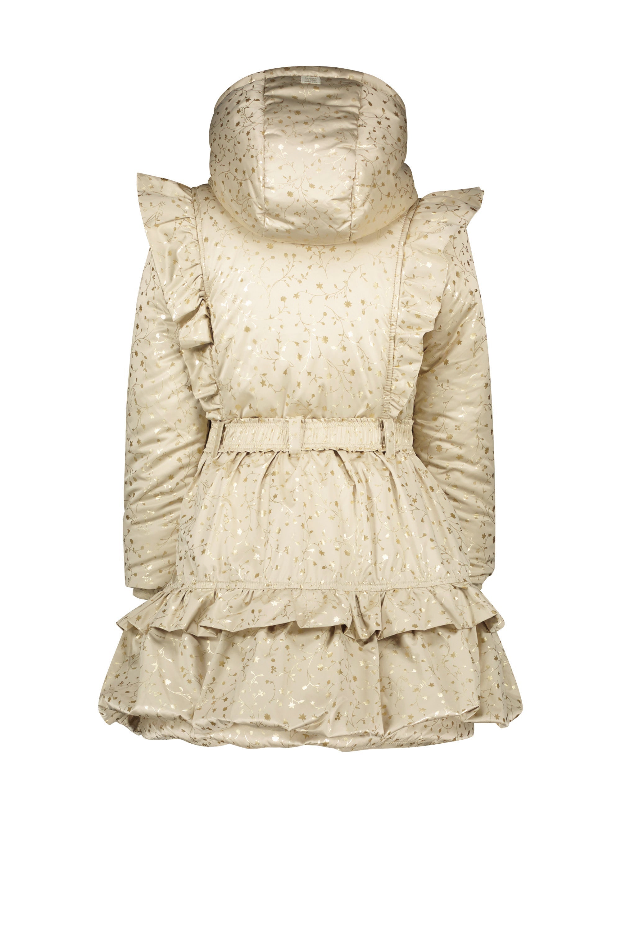 LE CHIC ♥ BANTALLE ♥ balloon-hem coat *Pearled Ivory & Foil*