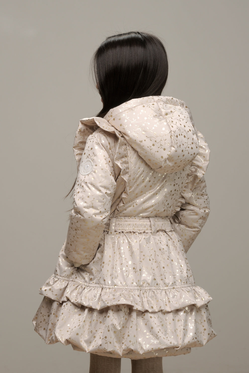 LE CHIC ♥ BANTALLE ♥ balloon-hem coat *Pearled Ivory & Foil*