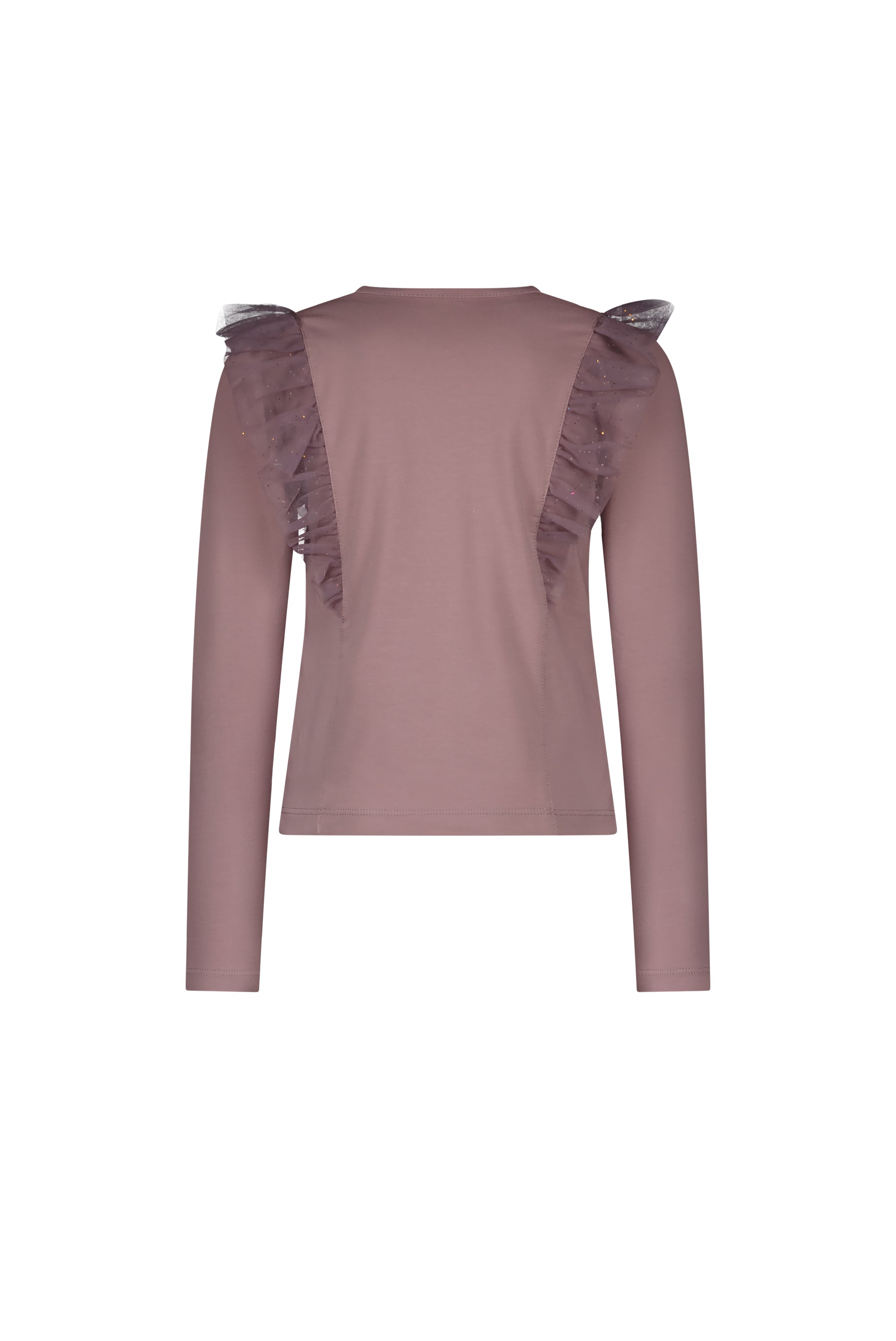 ♥ NUFFY ♥ glitter-ruffle T-shirt *Sweet Plums*