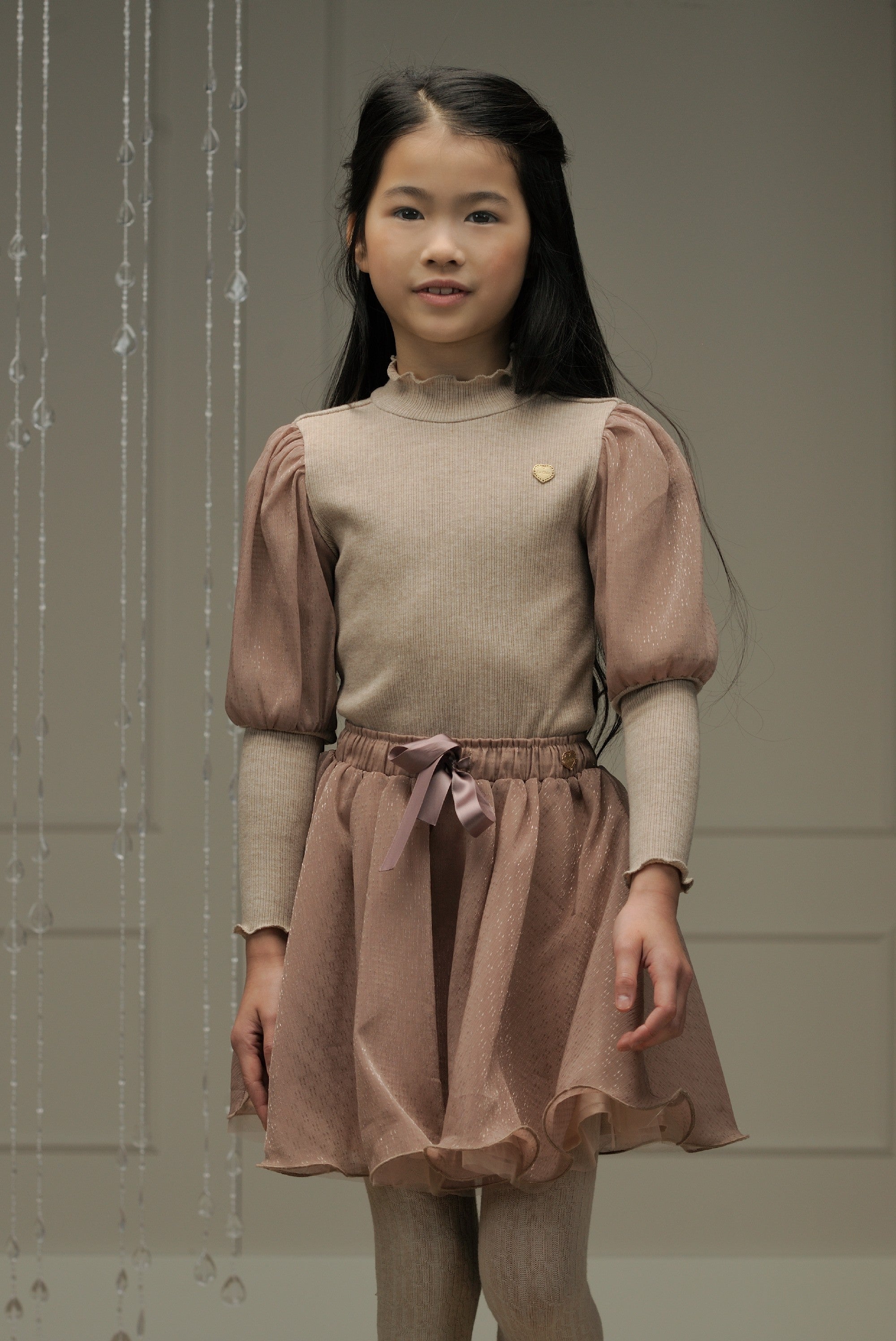 ♥ NOXNU ♥ soft knit & voile top *Cute Cortado*