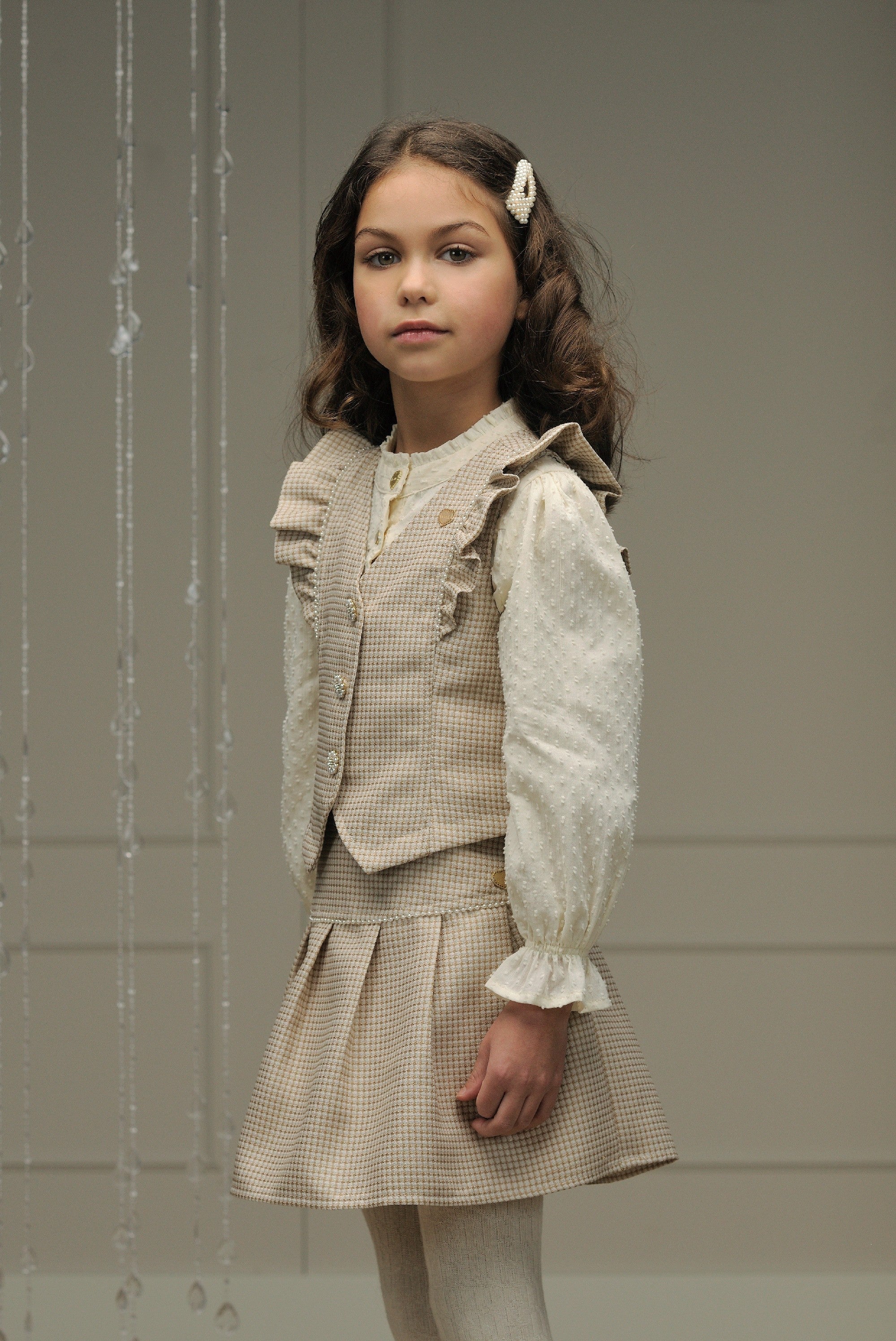 ♥ TOTTY ♥ tweed-look skirt *Fête du Champagne*