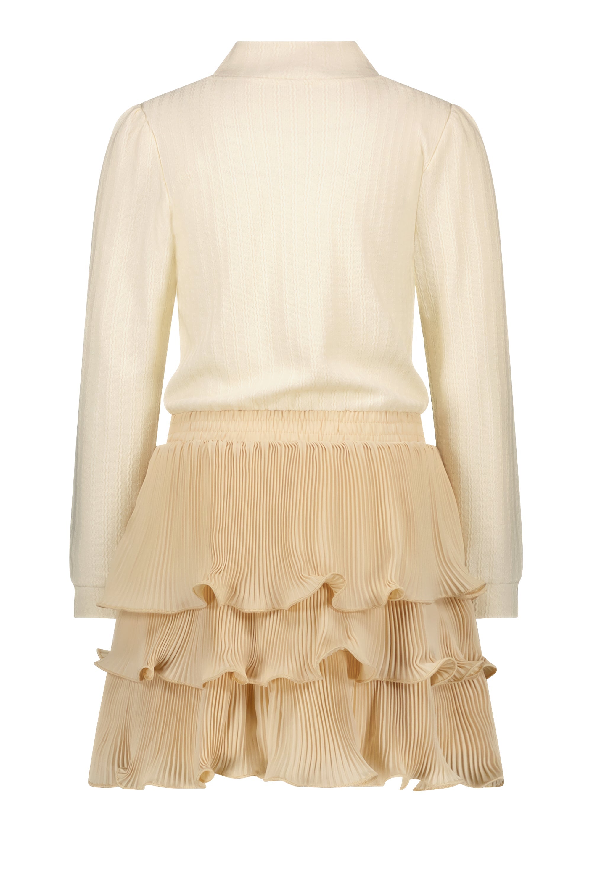 ♥ SONIQUE ♥ knit & plissé dress *Dreamy Creamy*
