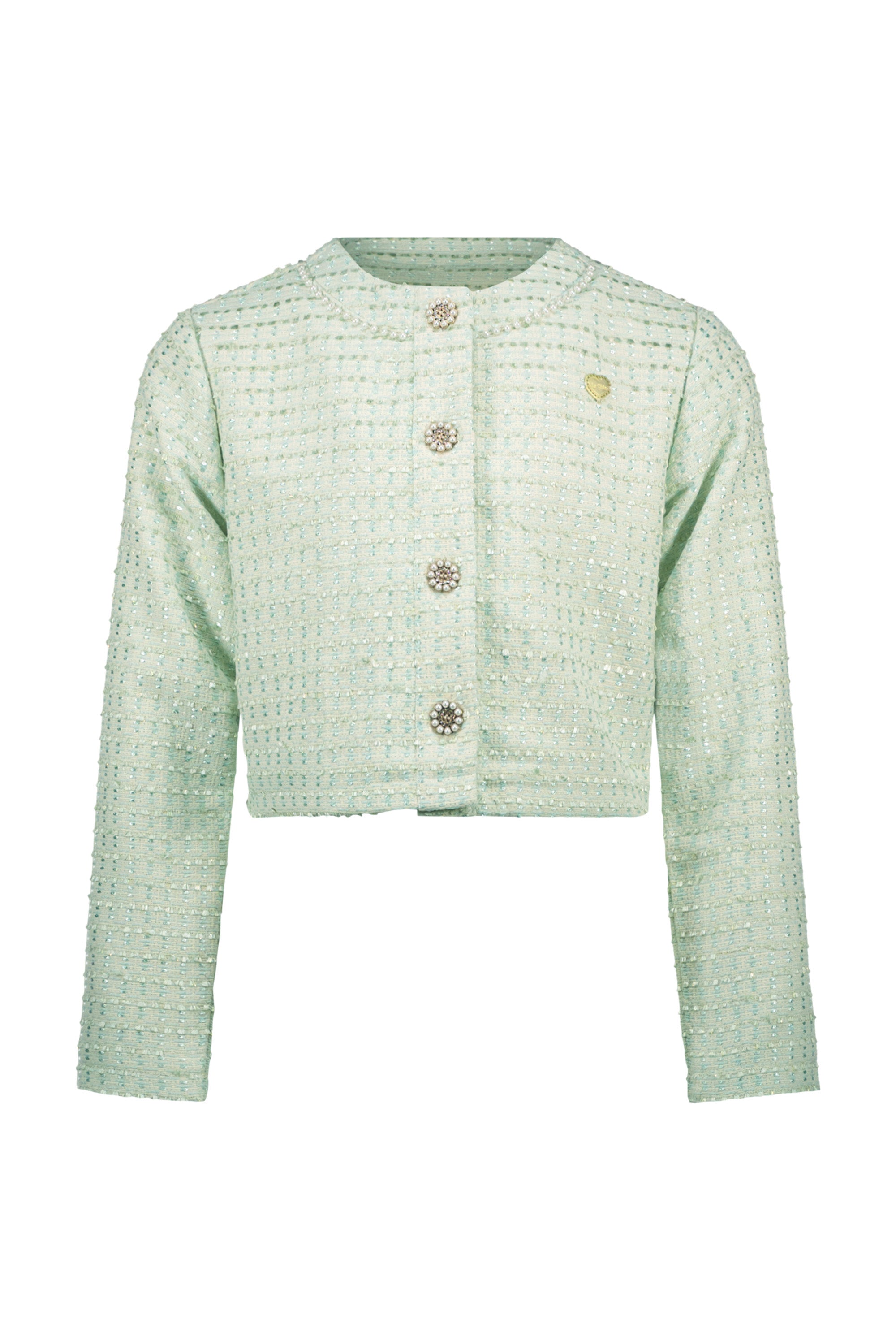 Le Chic  ♥AMY♥ summer Chic tweed jacket *Shade of Jade*