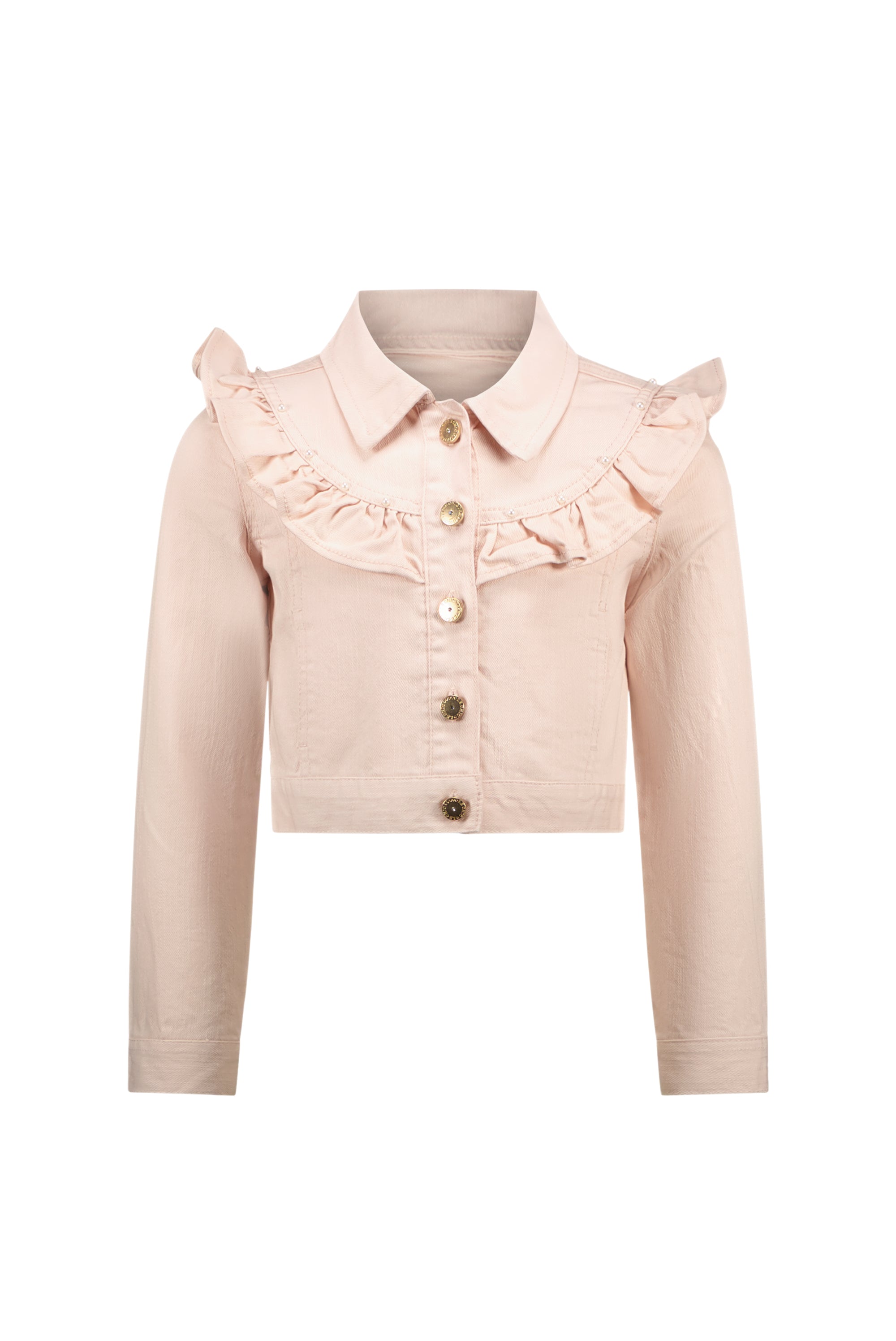 Le Chic  ♥ALYSUM♥ ruffle denim jacket *Pinky Promise*