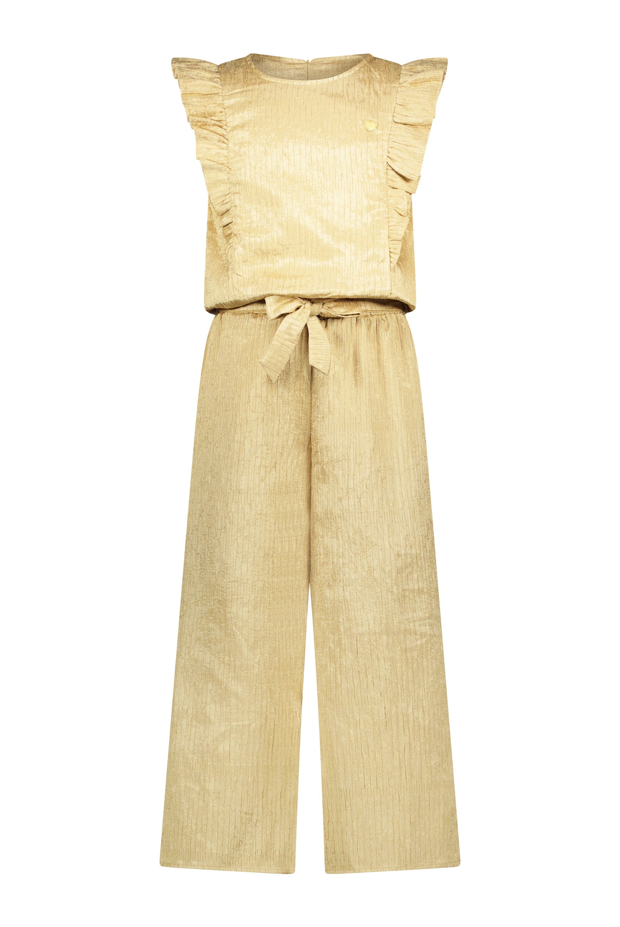 Le Chic  ♥KYROLA♥ crushed satin jumpsuit *Gold Rush*