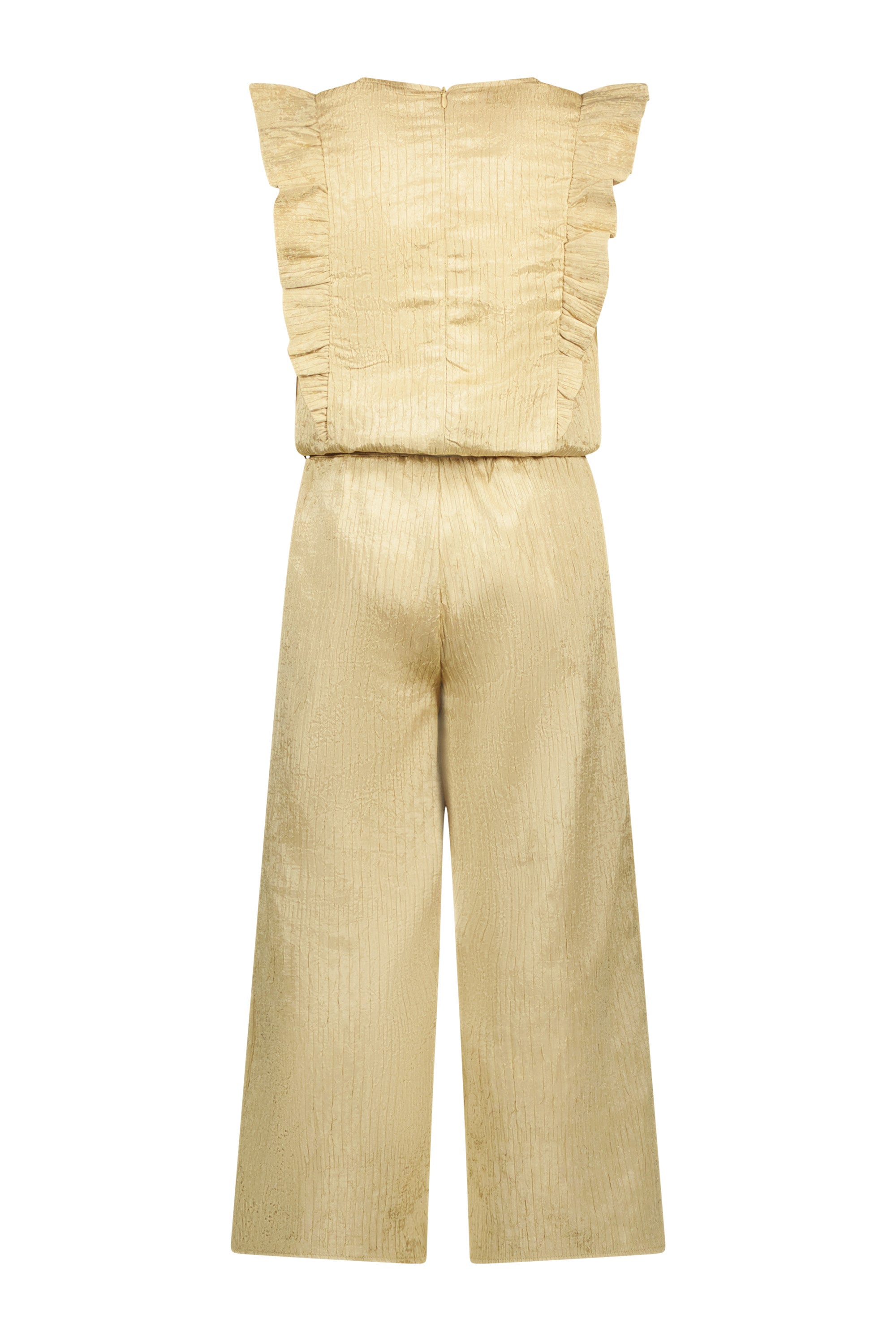 Le Chic  ♥KYROLA♥ crushed satin jumpsuit *Gold Rush*