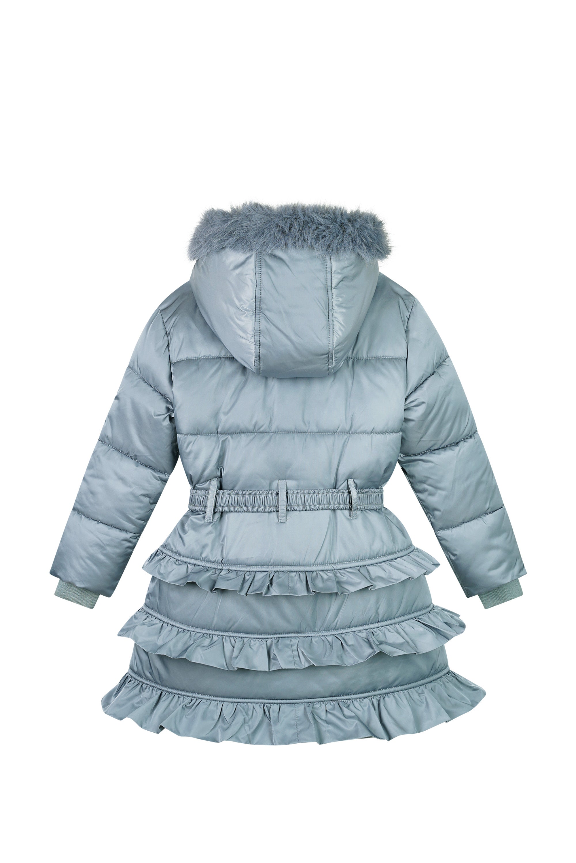 Le Chic ♥ Blight ♥ Winterjas Met Ruches *Blauw*