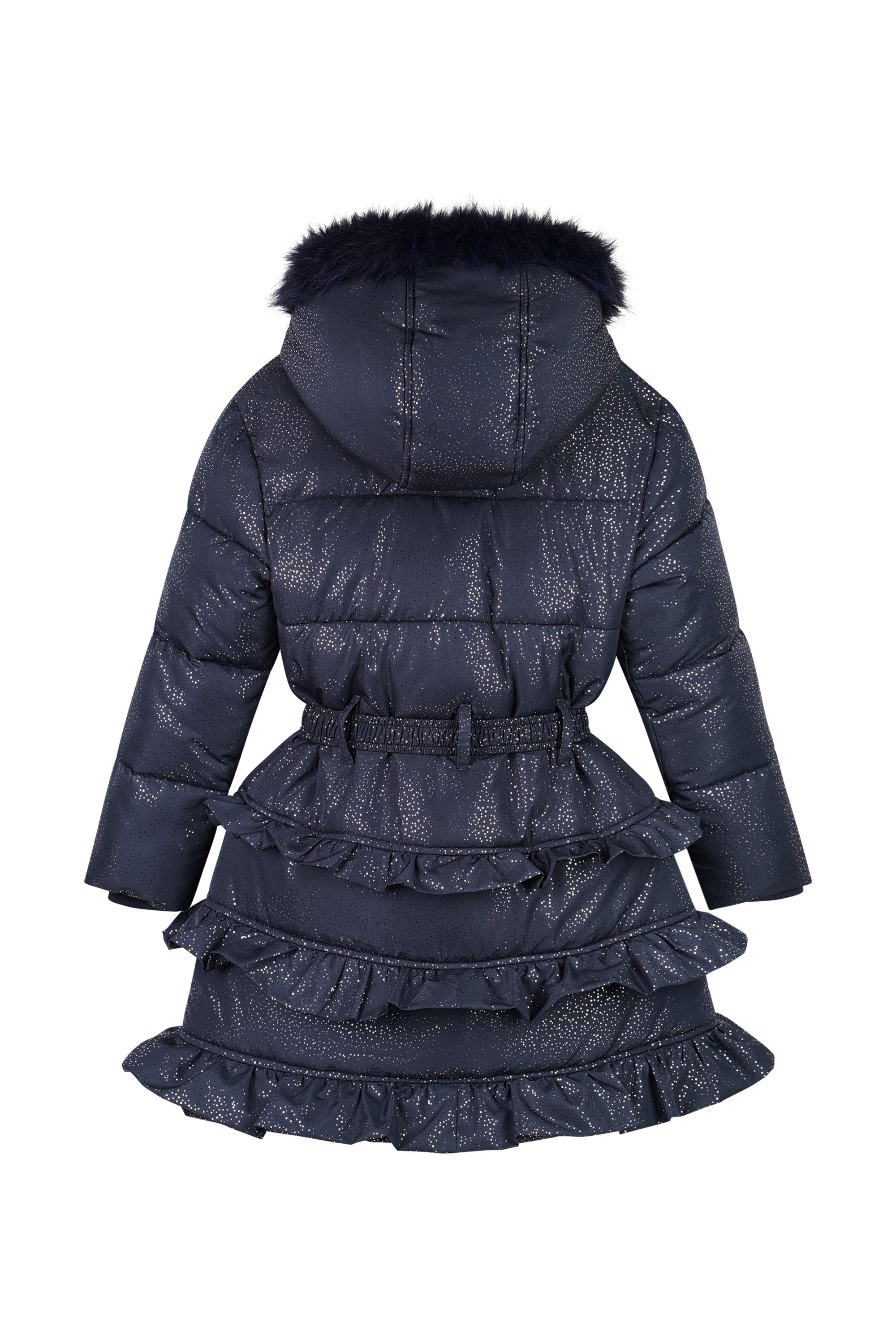 Le Chic ♥ Blight ♥ Winterjas Met Ruches *Donkerblauw*