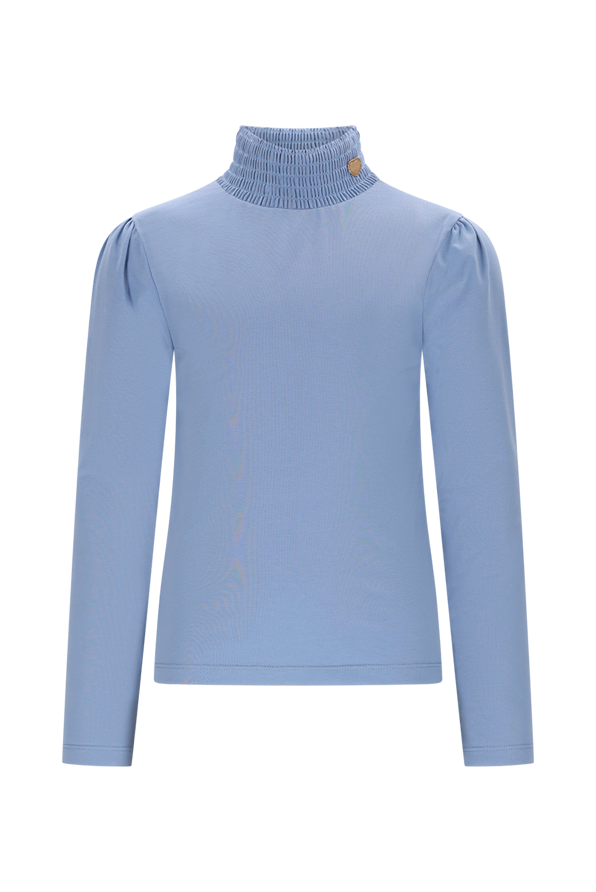 Le Chic♥ Nouchka ♥ T-Shirt Met Smock Kraag *Blauw*