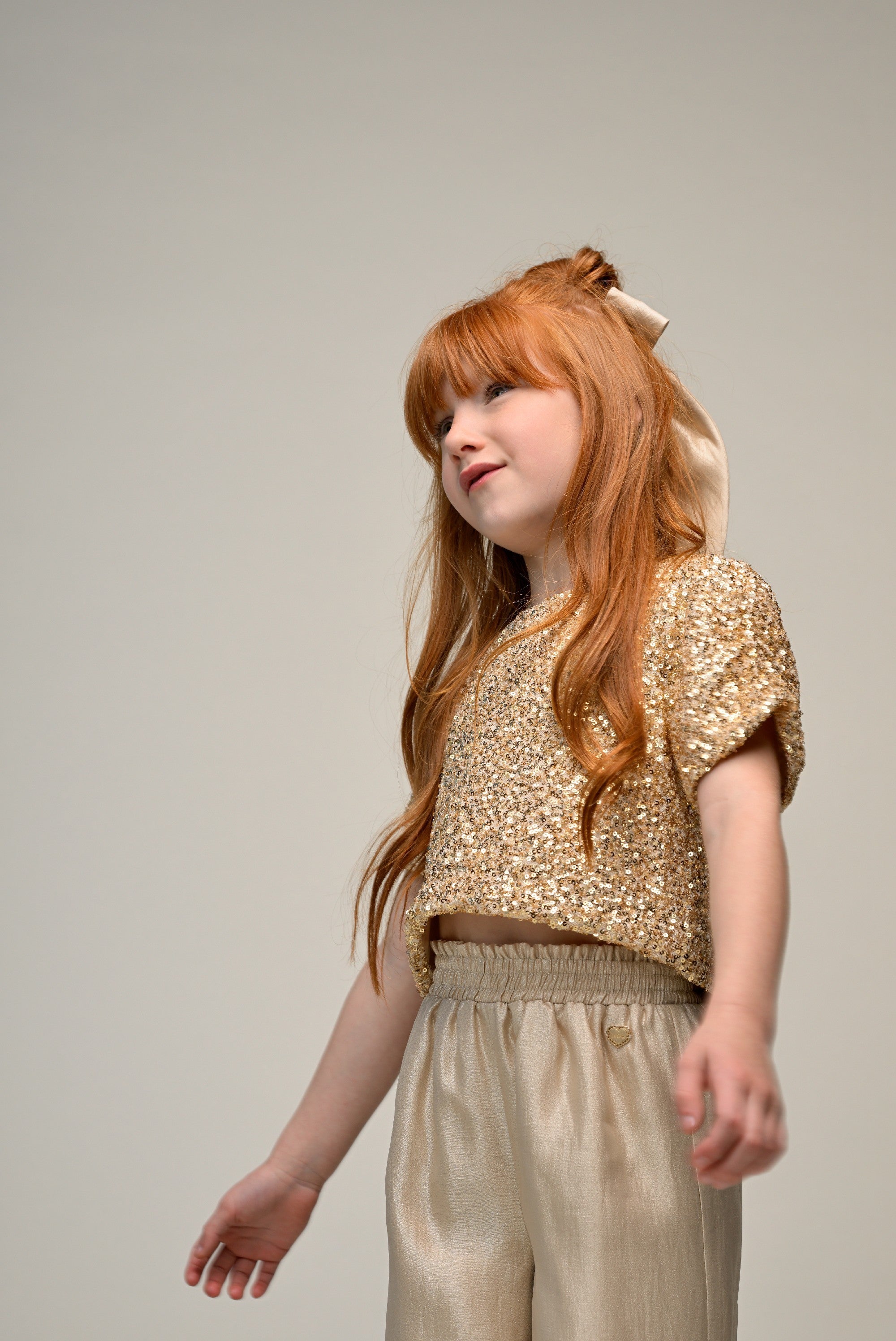 Le Chic ELSTREE crop top. Golden Glow