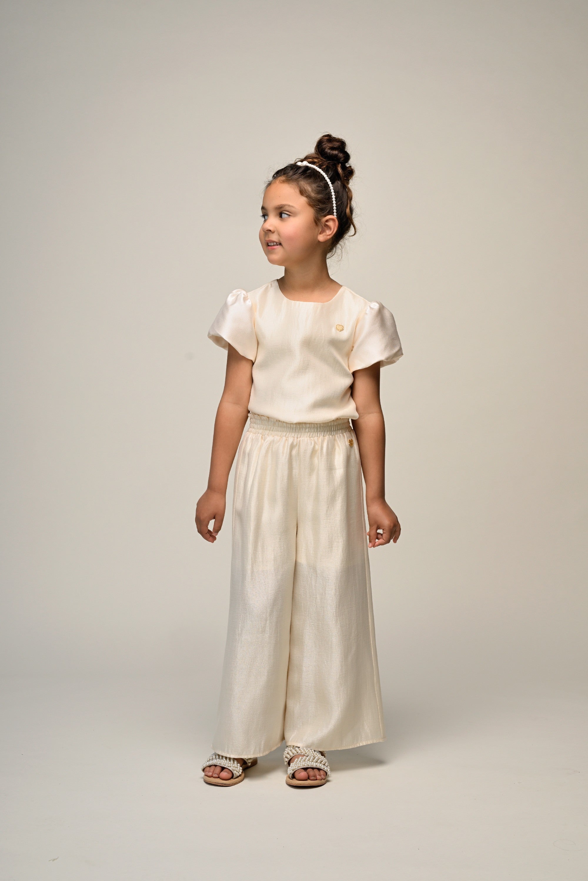 Le Chic ECHIN pofmouw A-lijn top. Meringue Mood