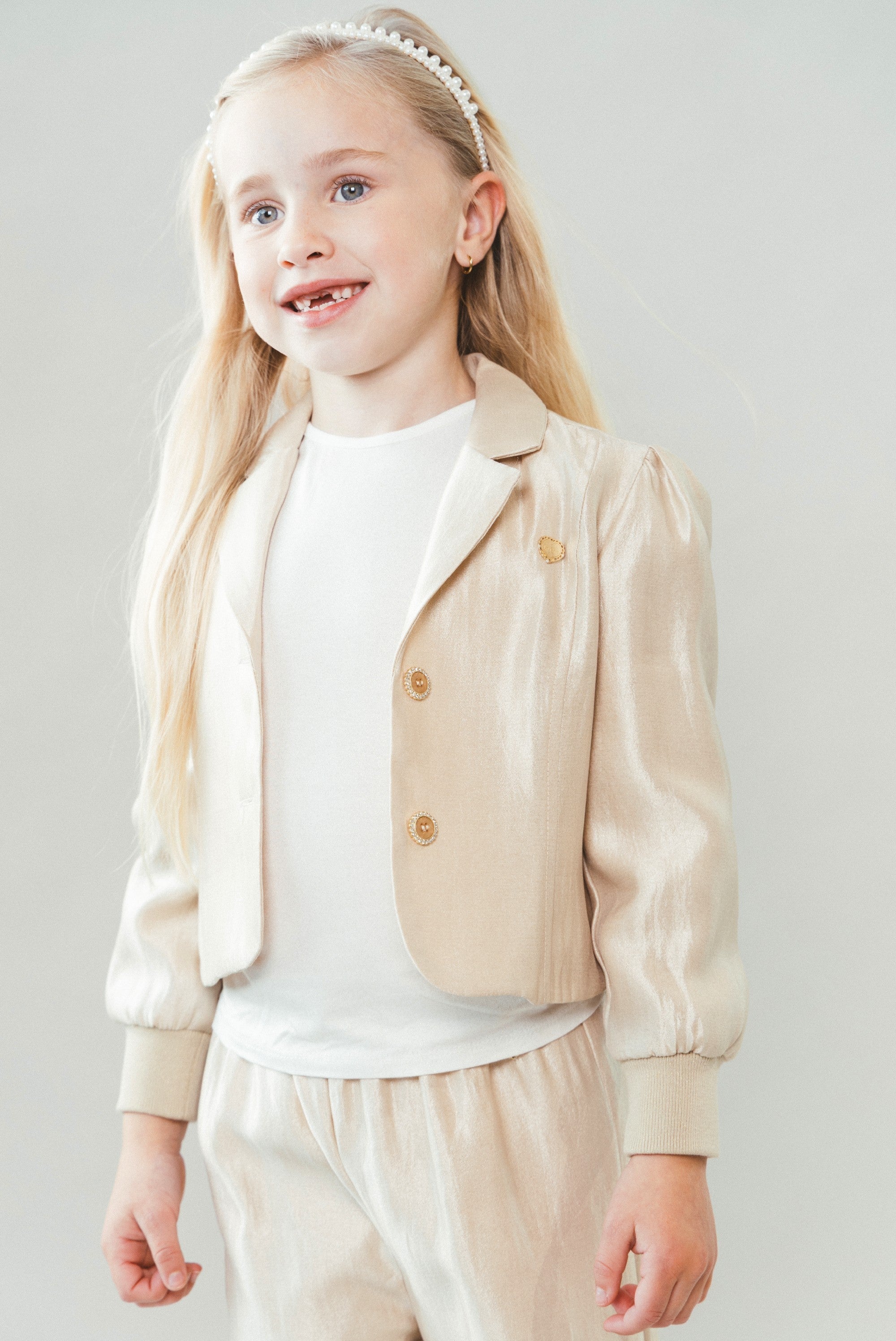 Le Chic NOLLY glans T-shirt. Golden Glow