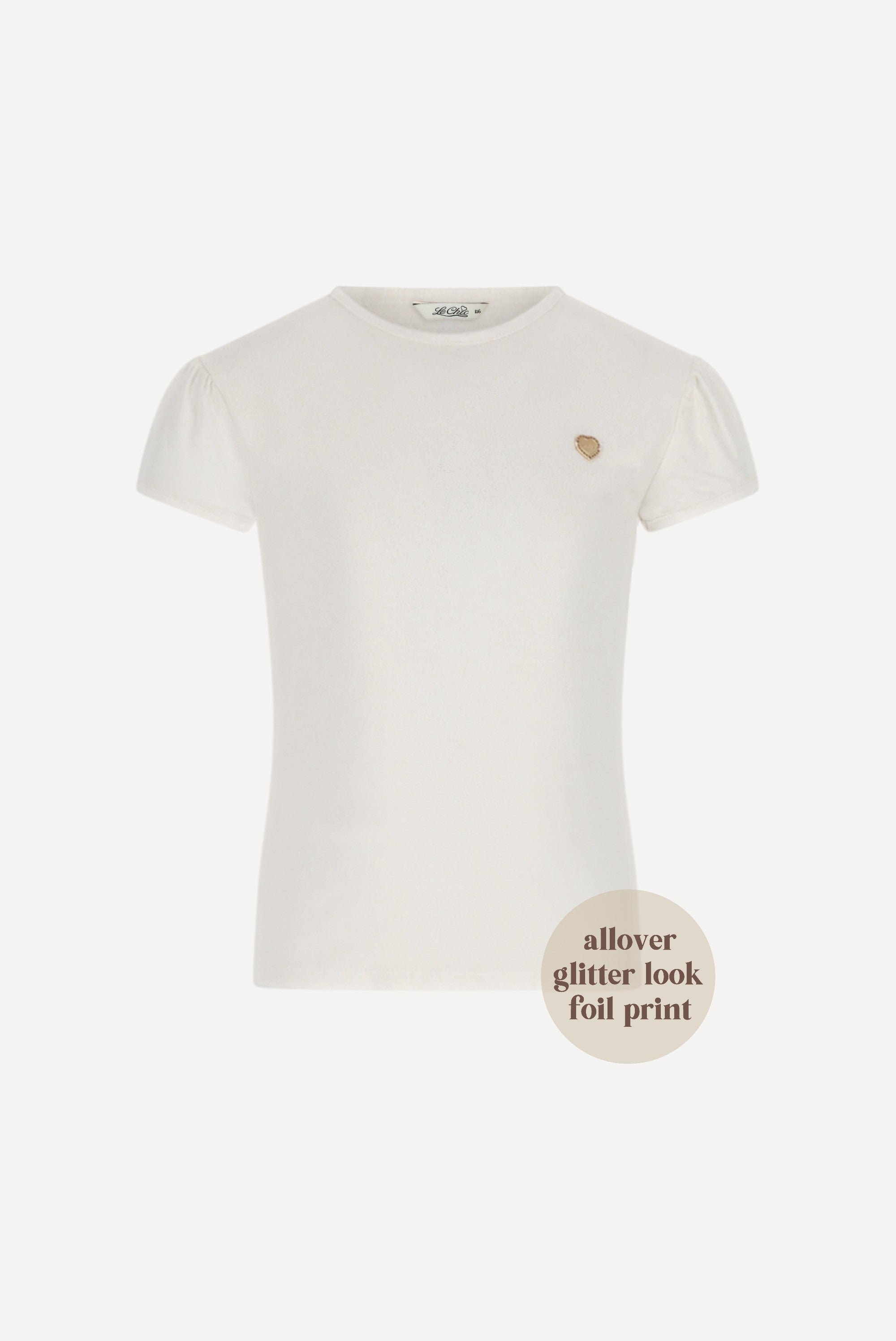 Le Chic NOLLY glans T-shirt. Golden Glow