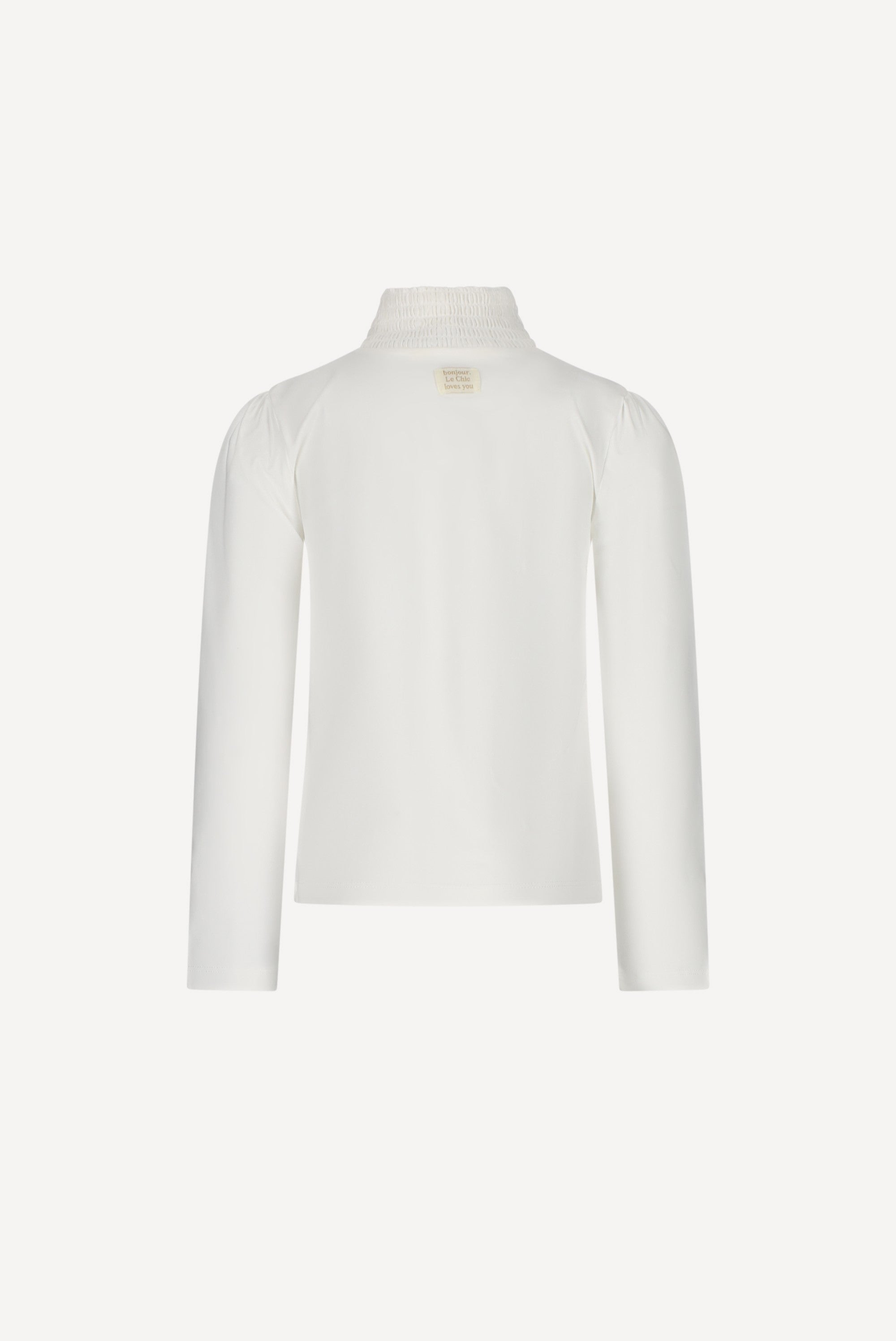Le Chic NOUCHKA smock-kraag T-shirt. Off White