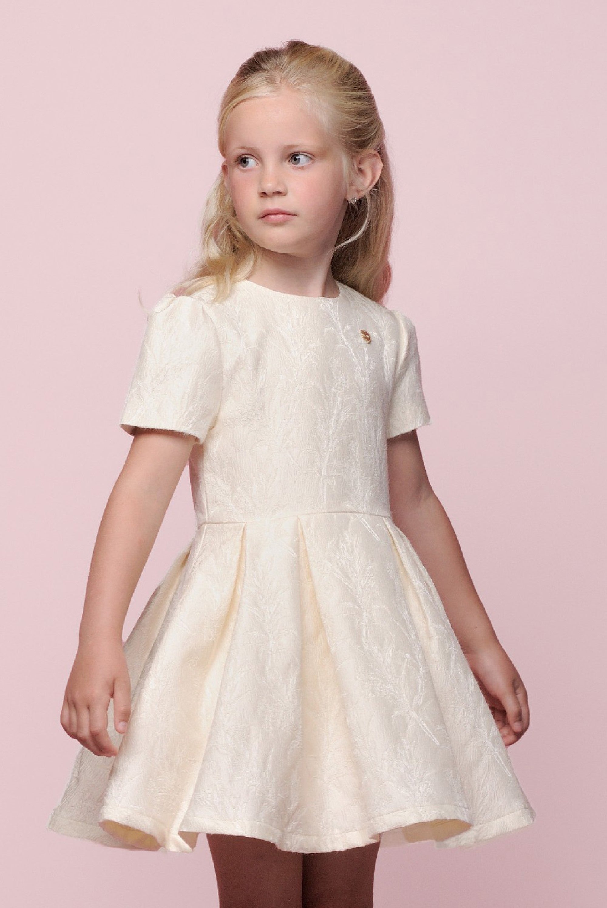 Le Chic SOCHIC damast jurk. Pearl