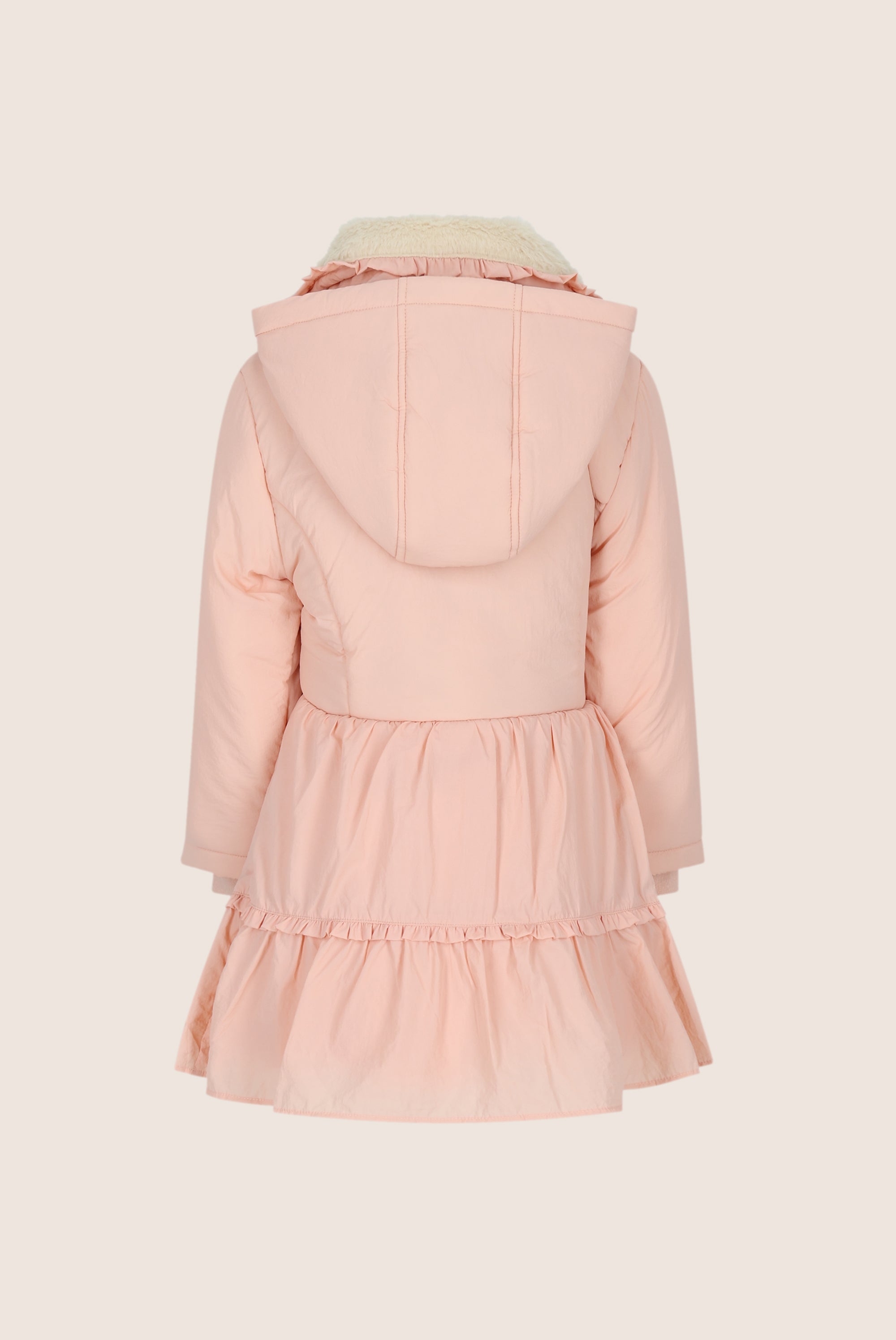 Le Chic BLANCHE ruffle winterjas - Pink Crystal