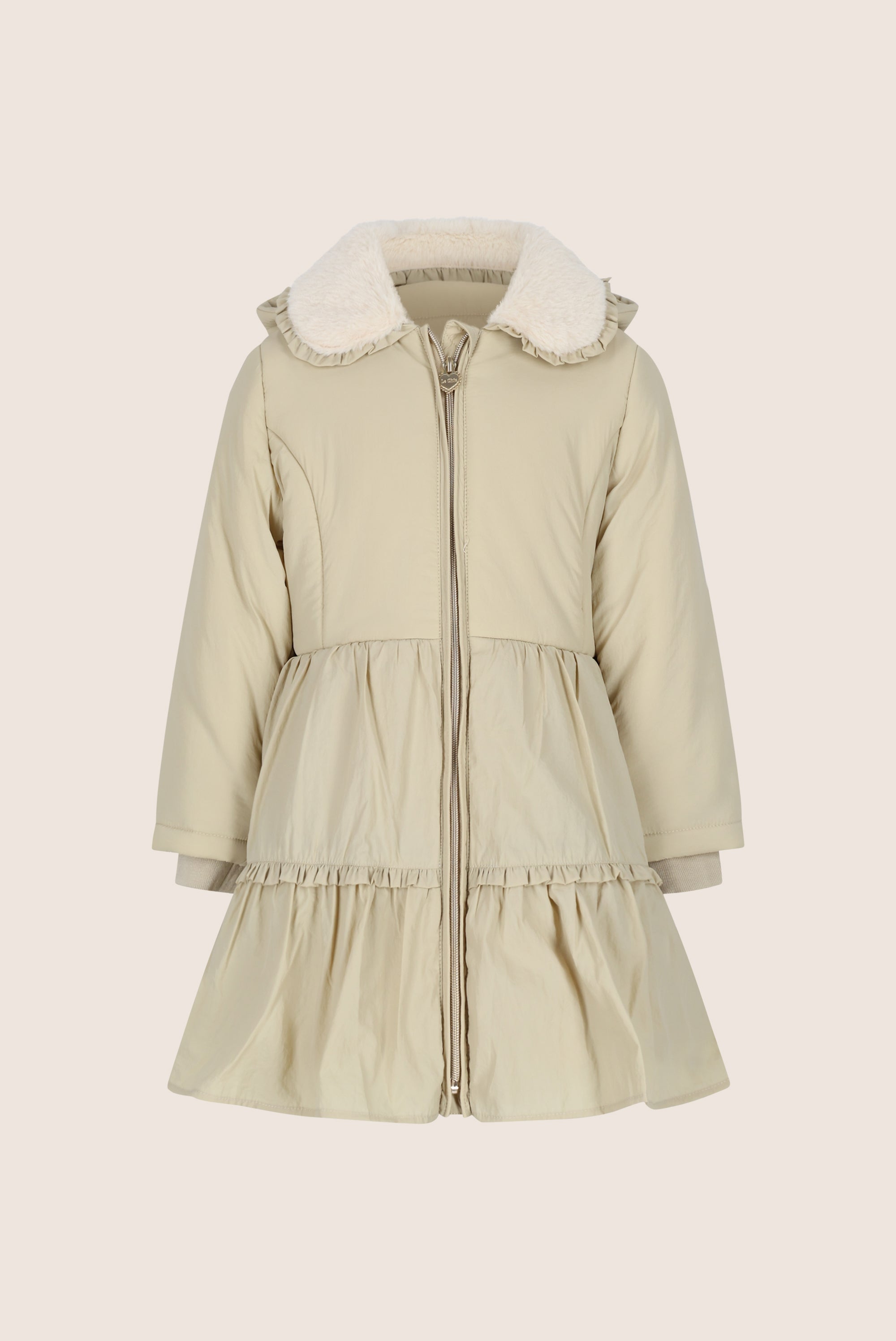 Le Chic BLANCHE ruffle winterjas - Dune Delight