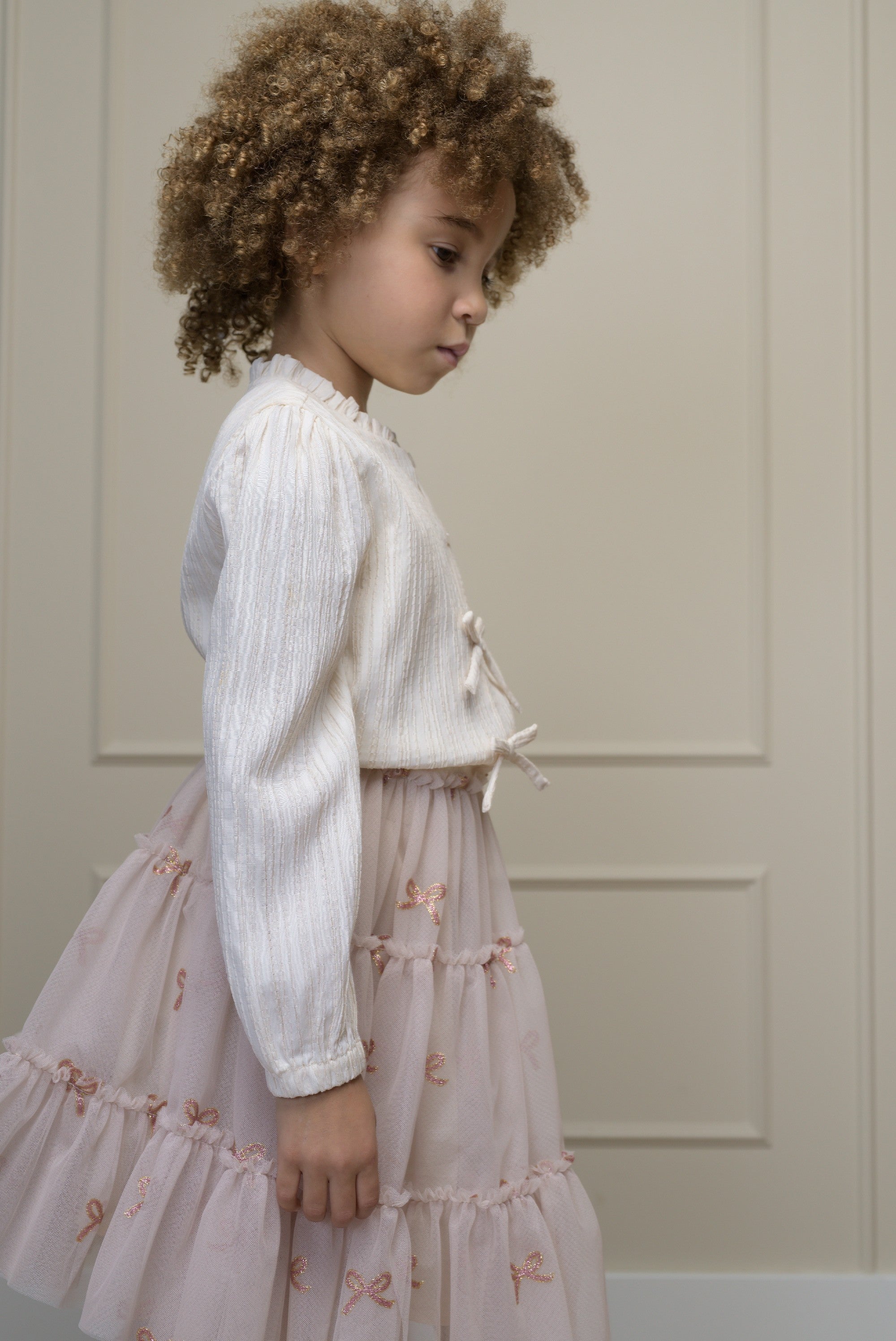 EVA blouse met strikjes - Off White
