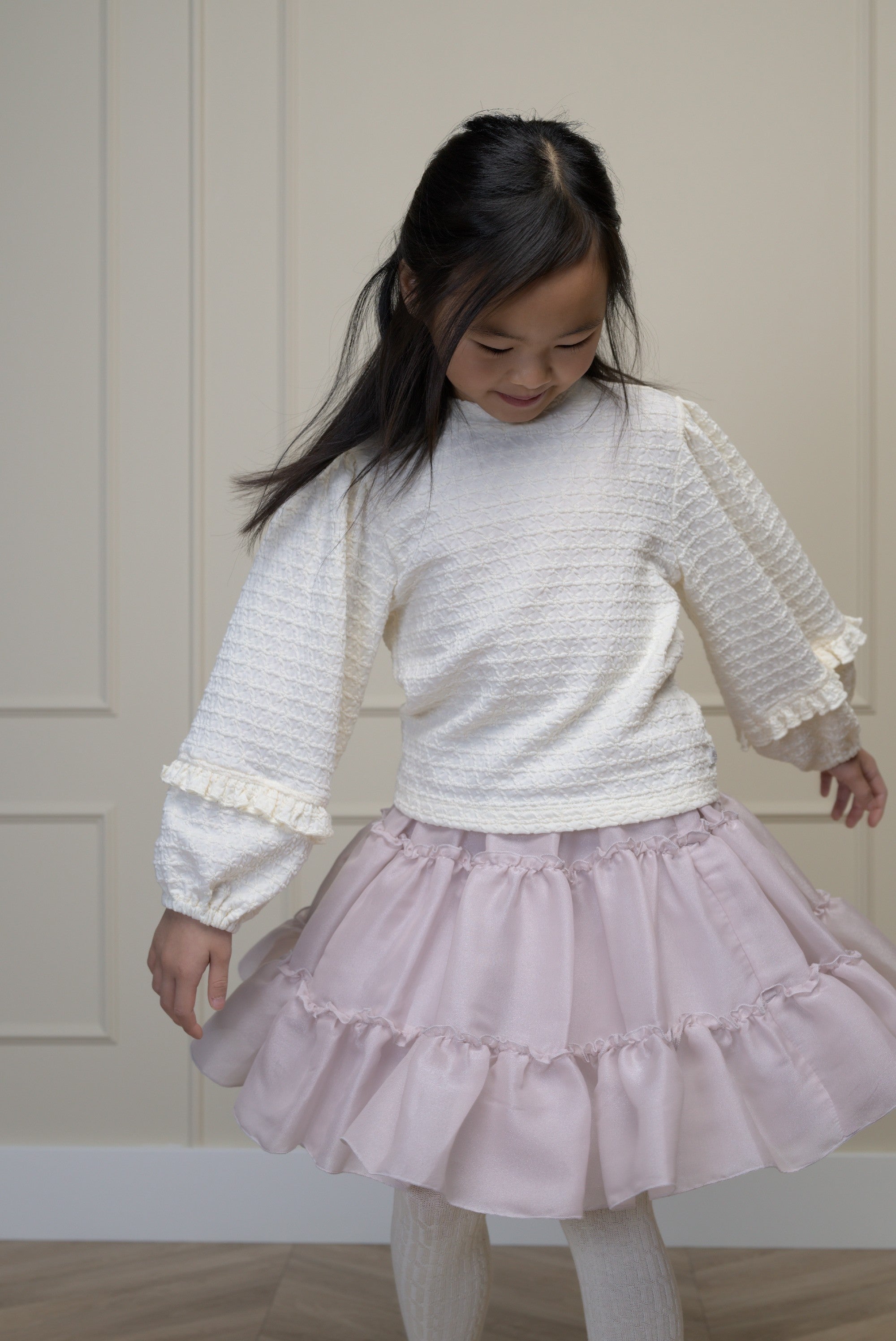 NOUR top met pofmouwen - Off White