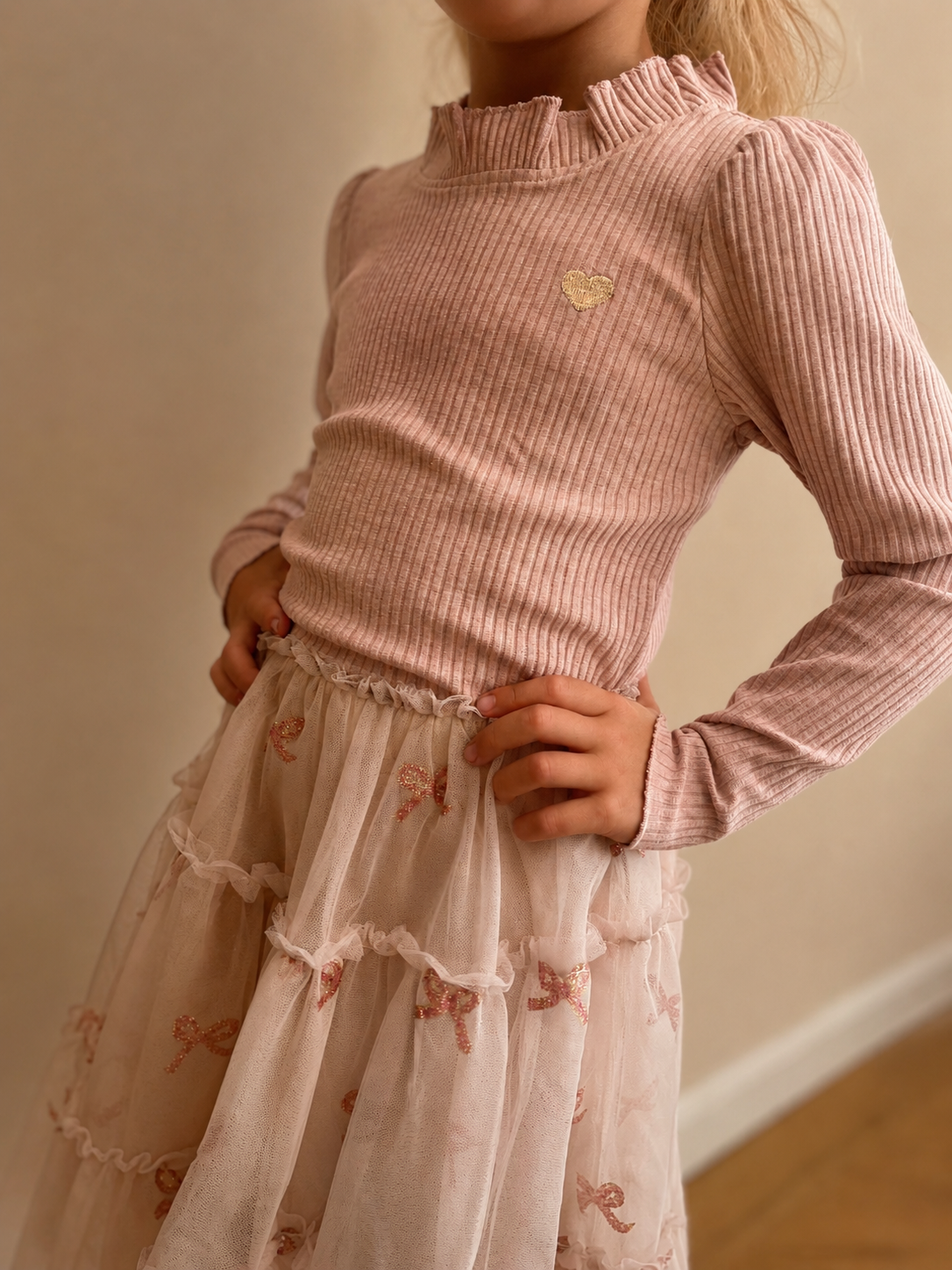 NOVA rib longsleeve - Victorian Pink