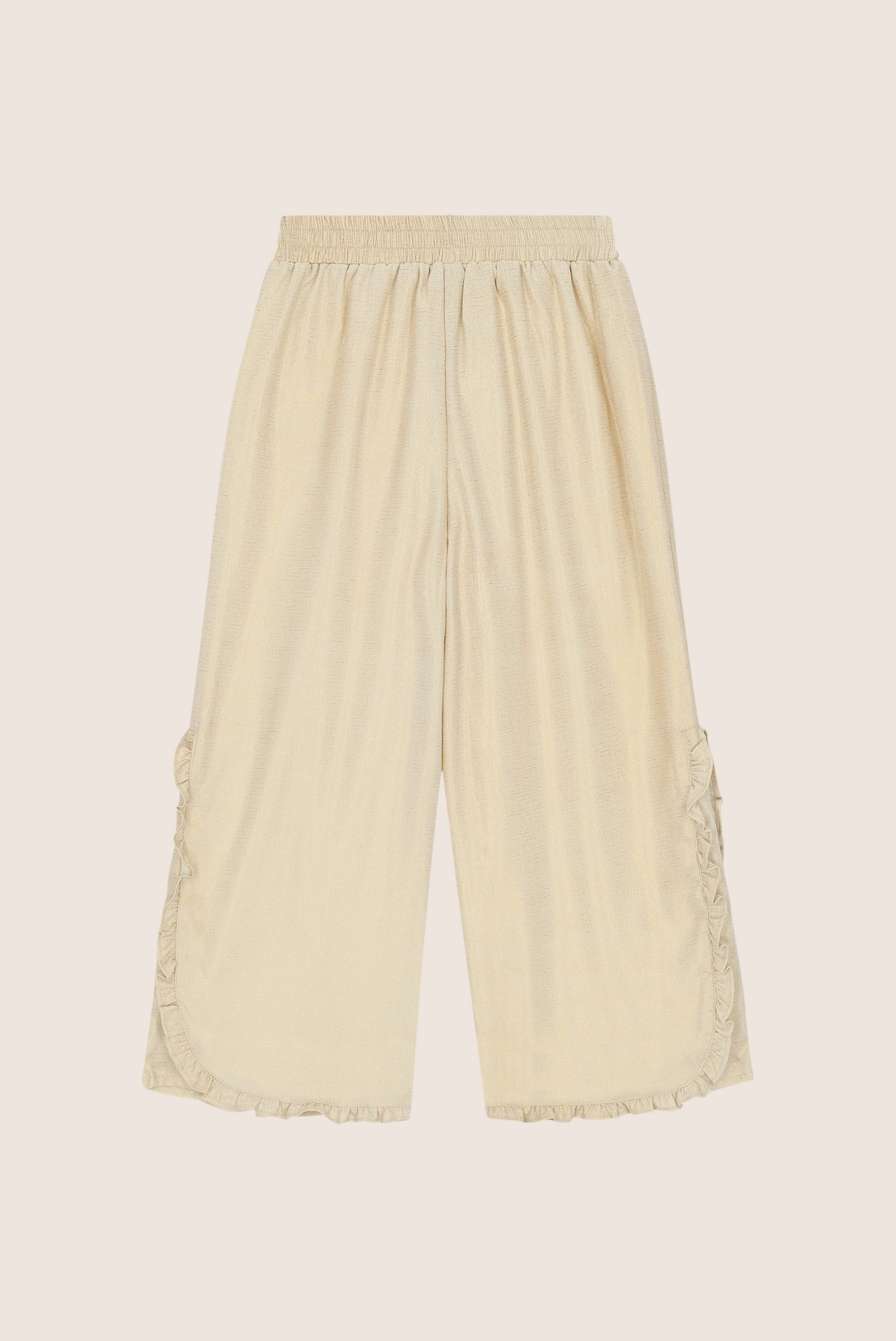 DENA wijde broek met ruffles - Hearts of Gold