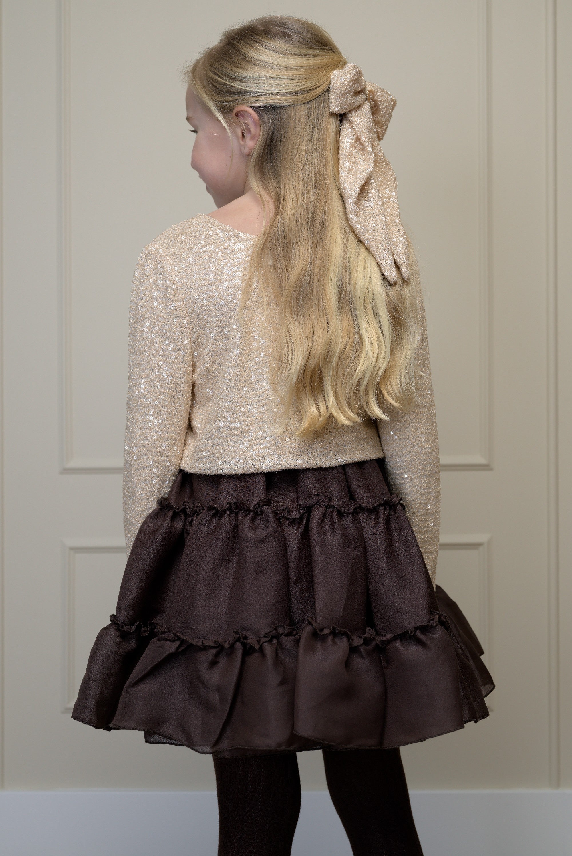 TREA glanzende petticoat - Chocolate Chip