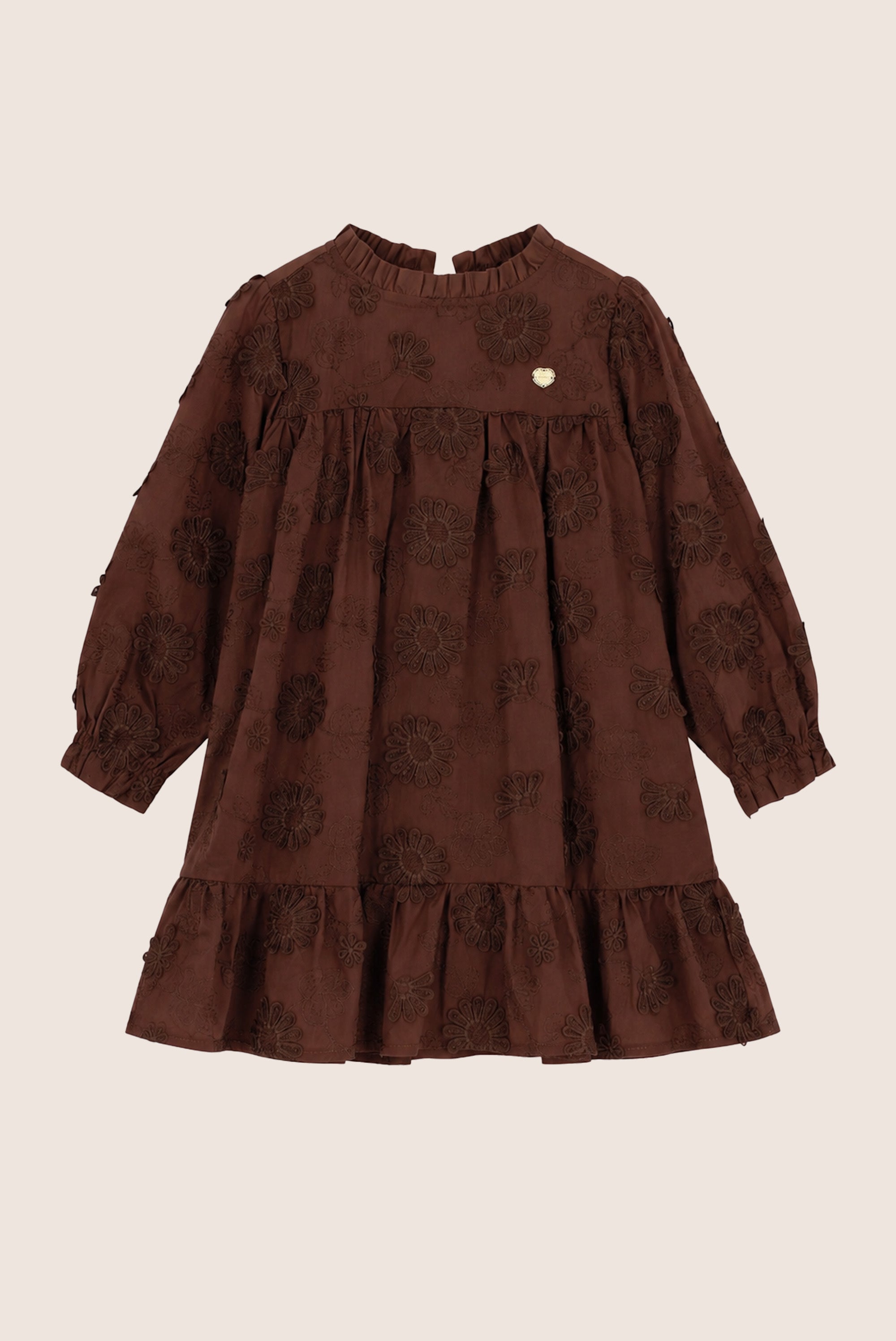 STELLA choco bloemen jurk - Chocolate Chip