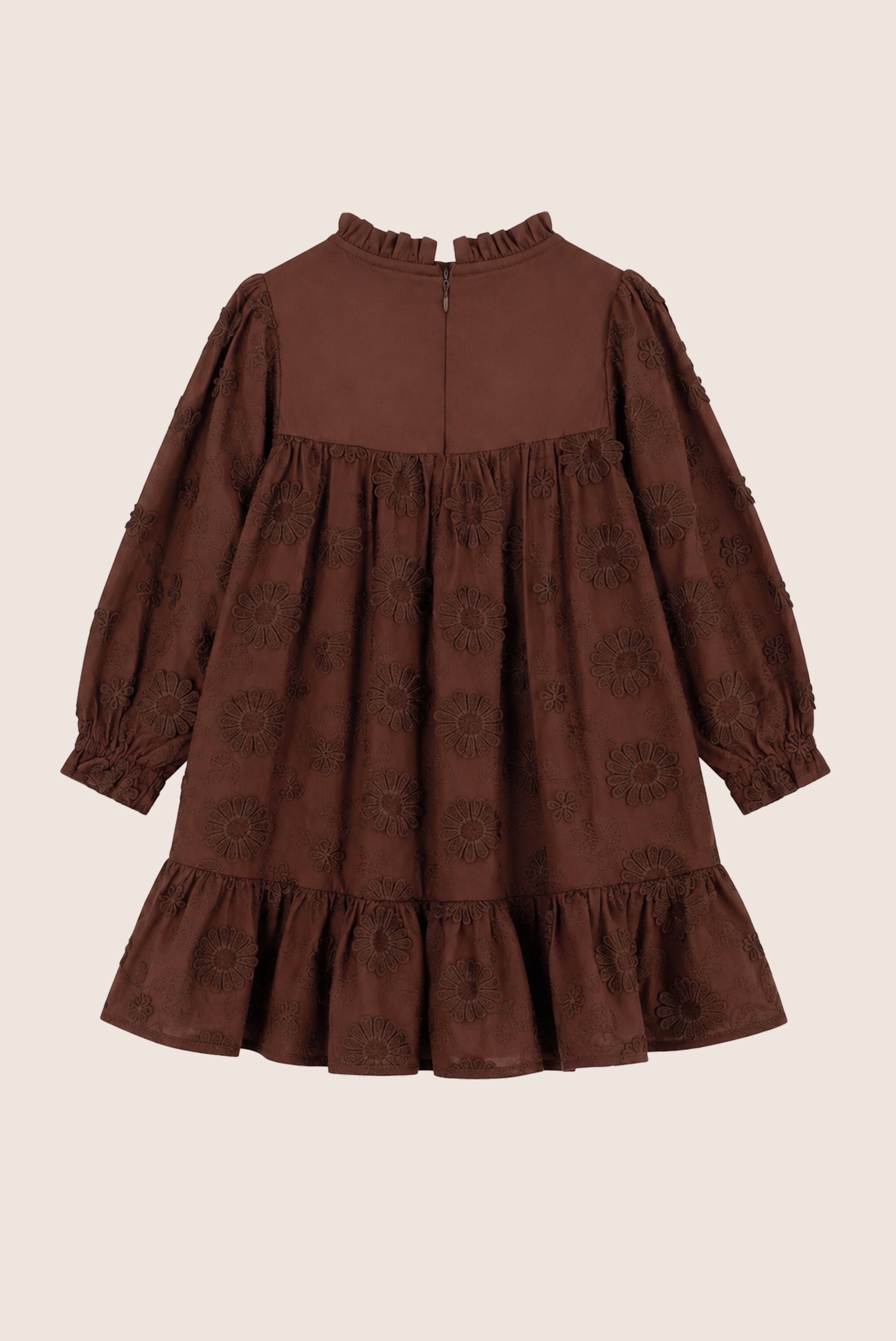 STELLA choco bloemen jurk - Chocolate Chip
