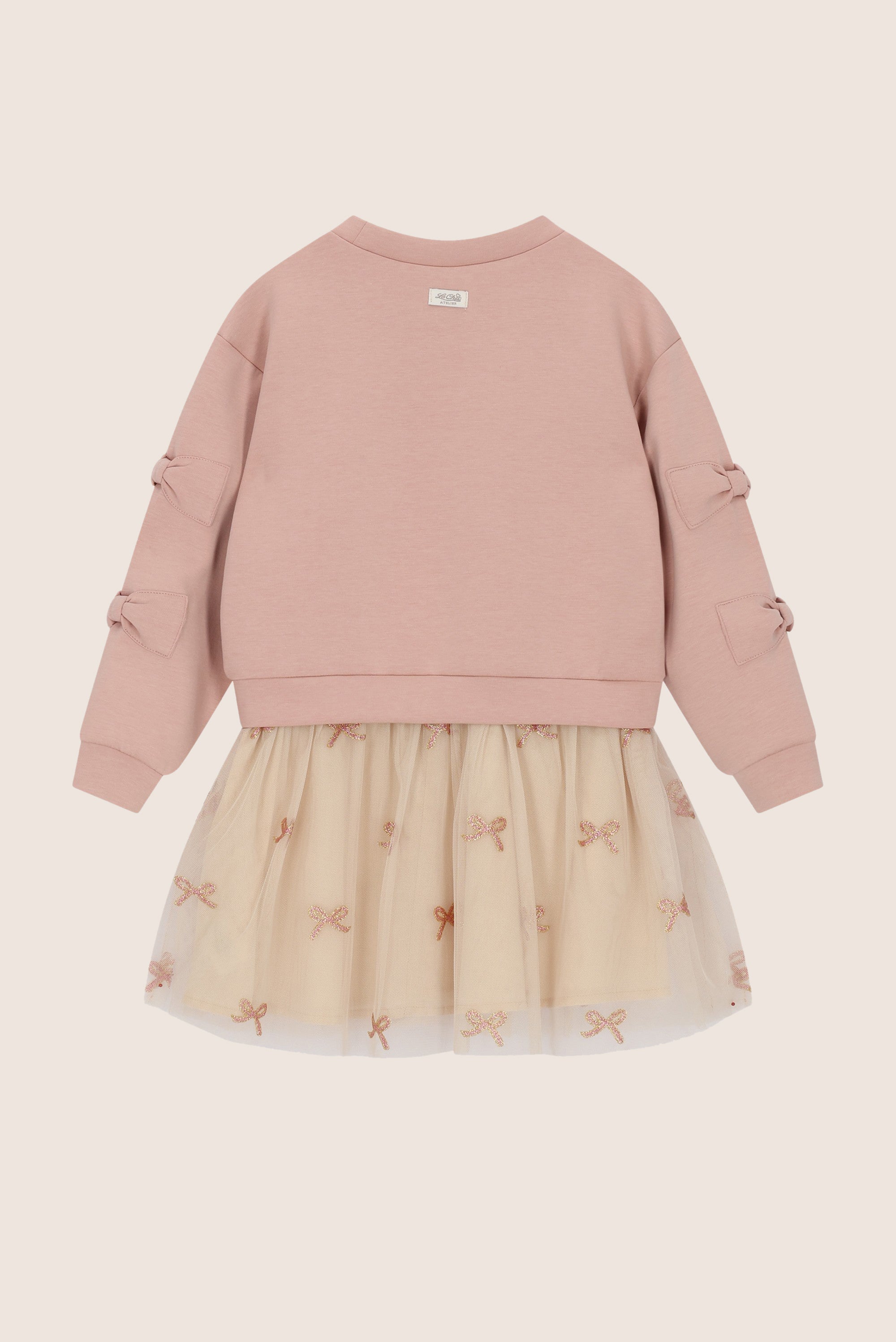 SABOW combi jurk met strikken - Victorian Pink