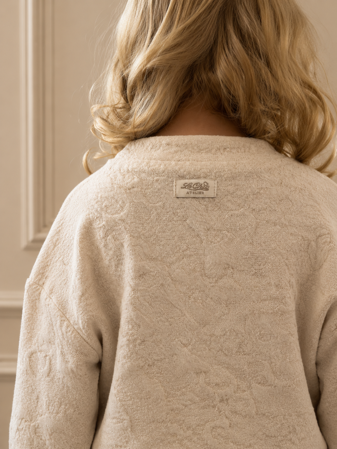 SABOW combi jurk met strikken - Beige Melee