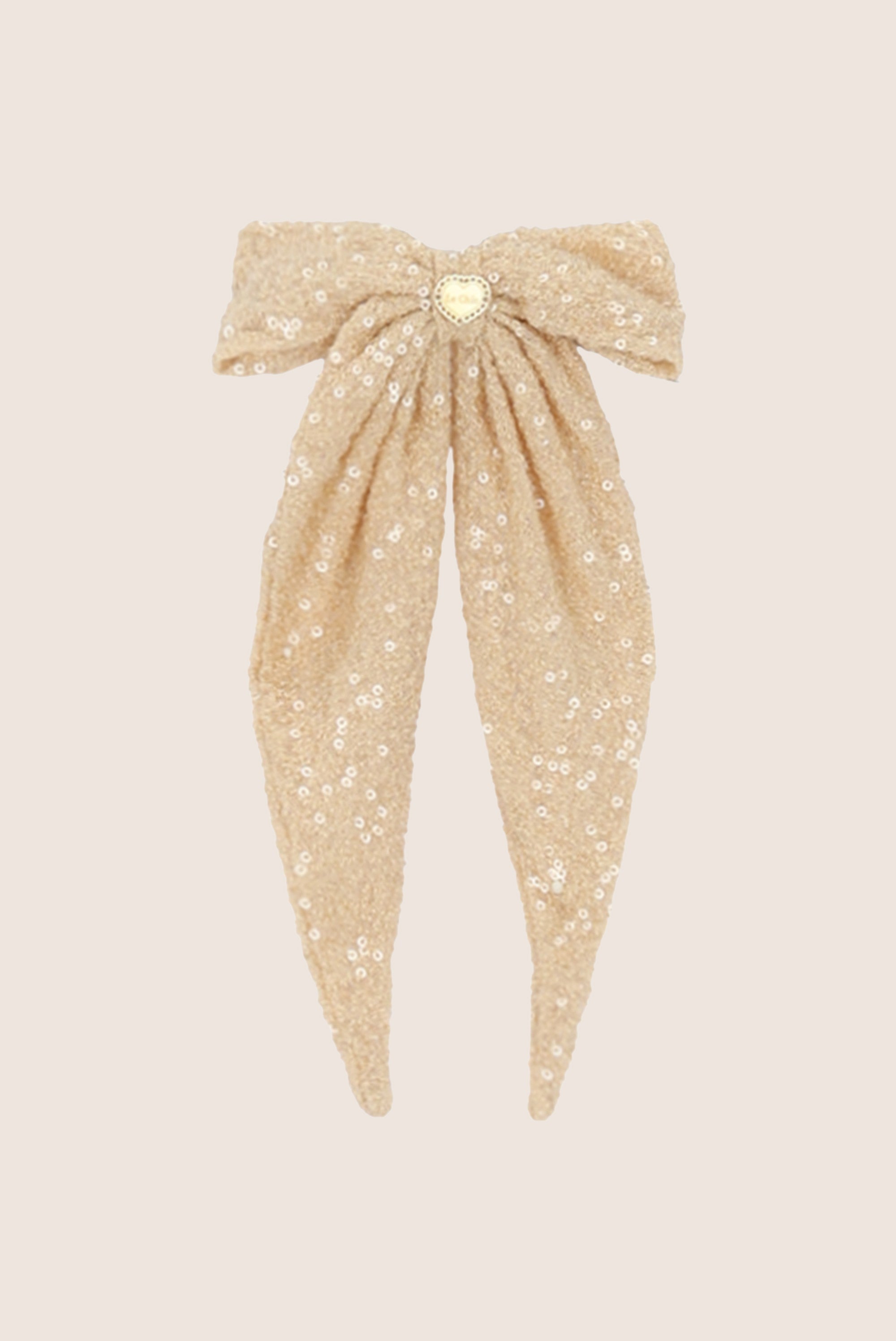 RANIA pailleten strik haarclip - Hearts of Gold