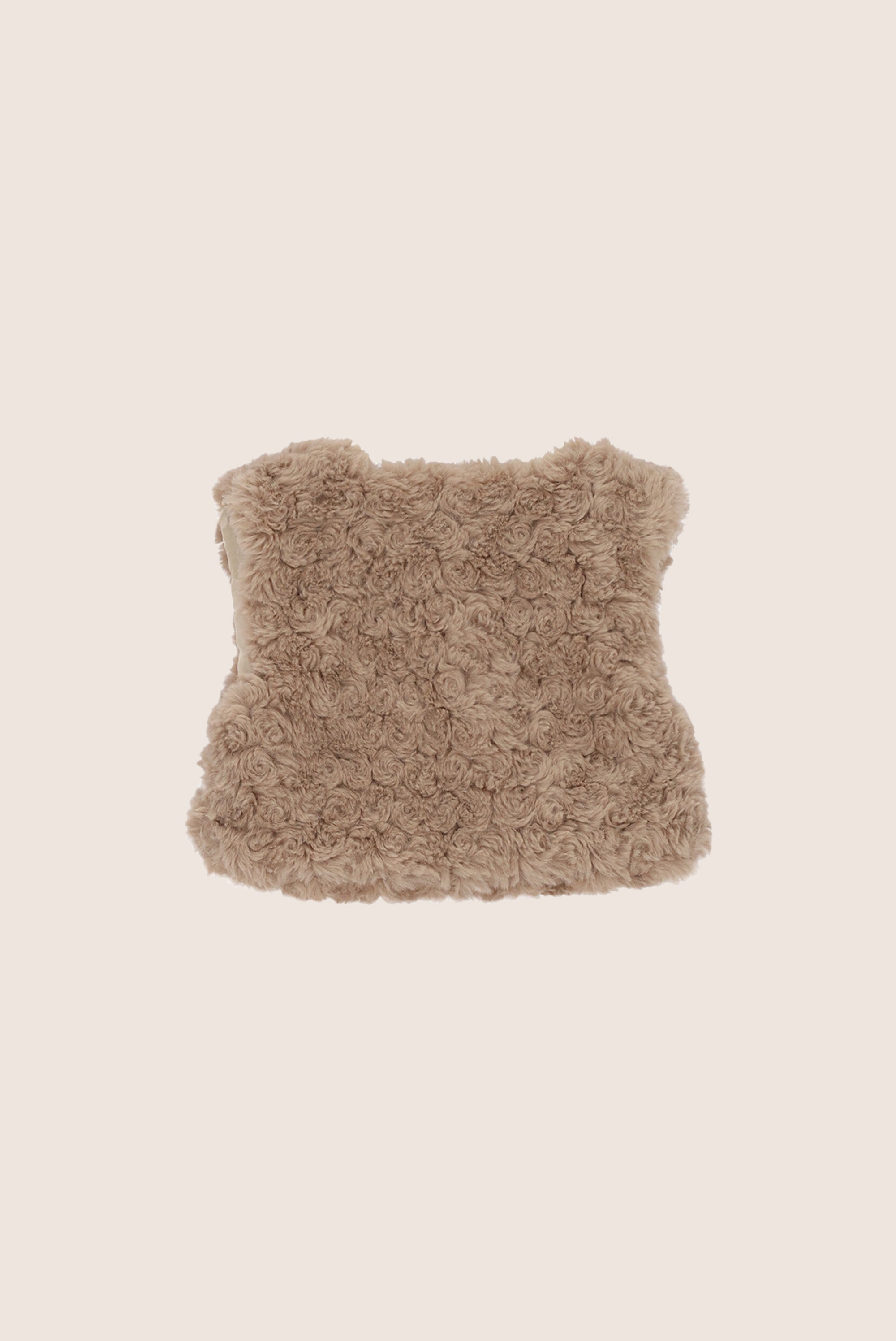 ELOSY furry giletje - Dune