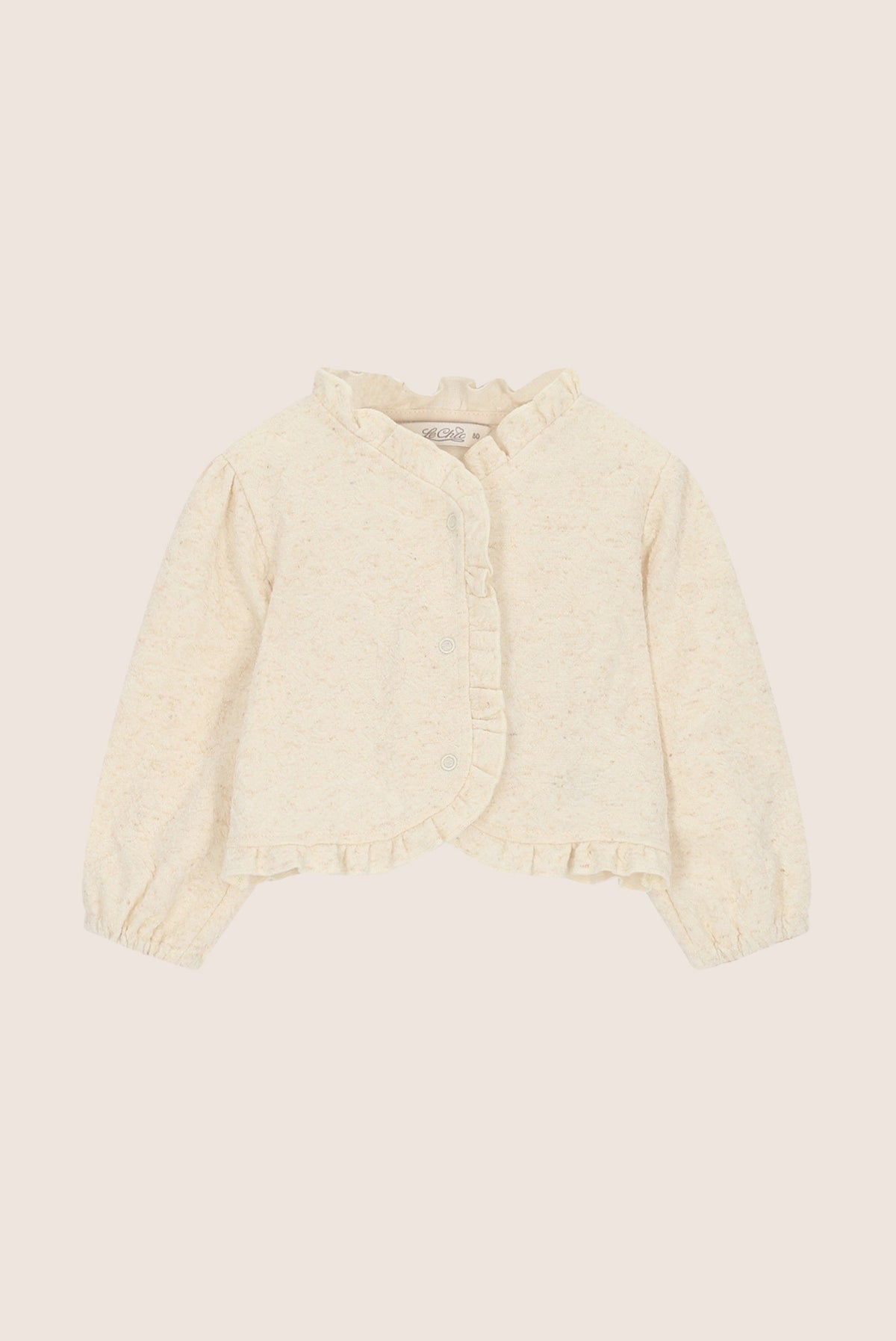 Le Chic Mini Ophaly Vestje Met Ruffles - Beige Melee