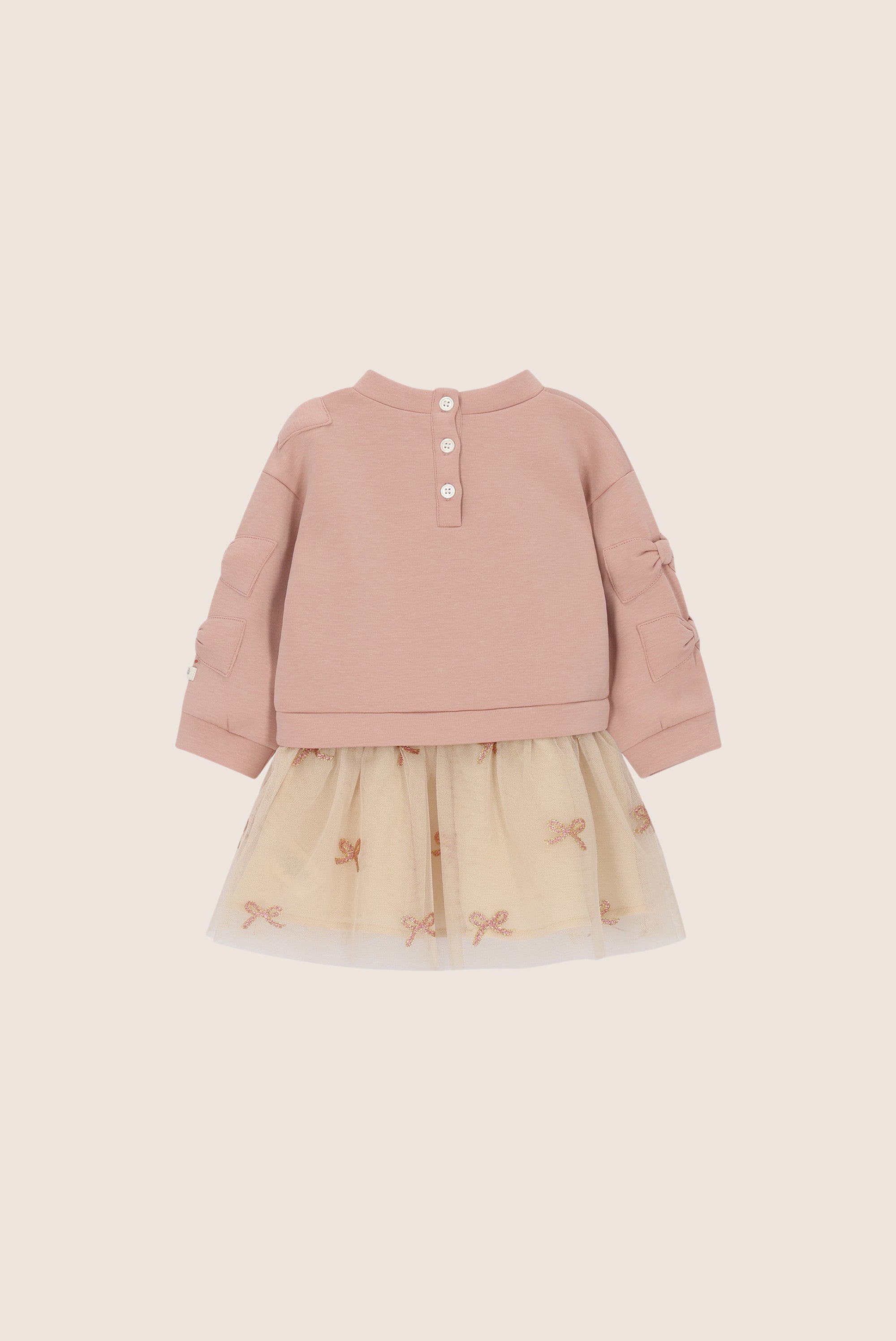 SABY combi jurkje met strikken - Victorian Pink