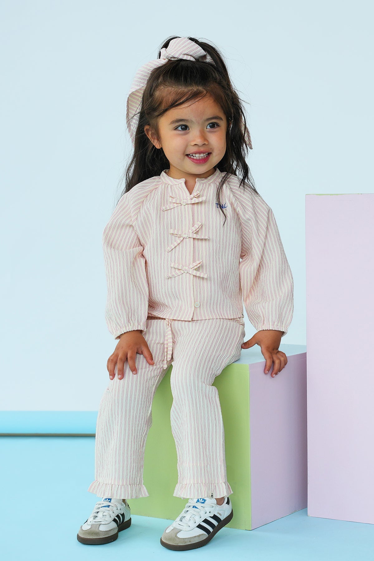 The New Chapter Skye sjaal wit roze