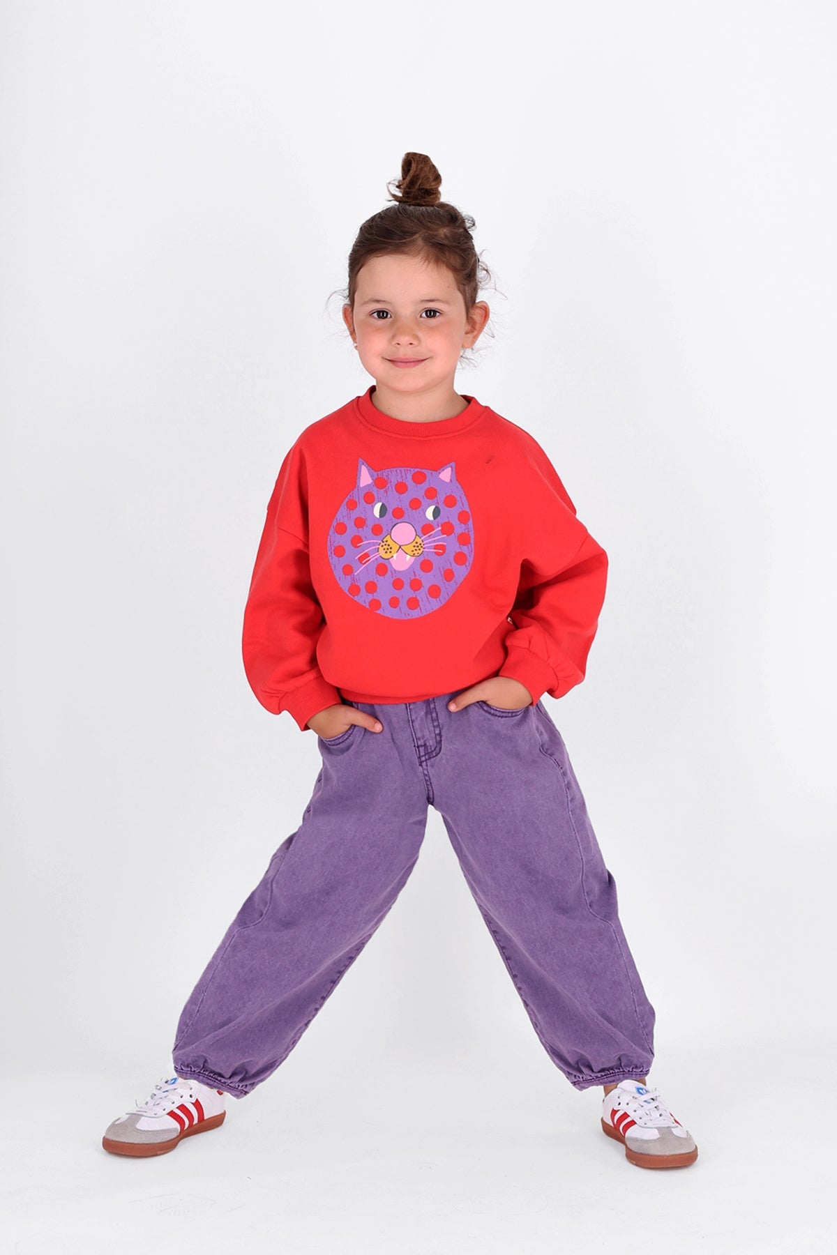 The New Chapter Stije denim pants paars bold colors