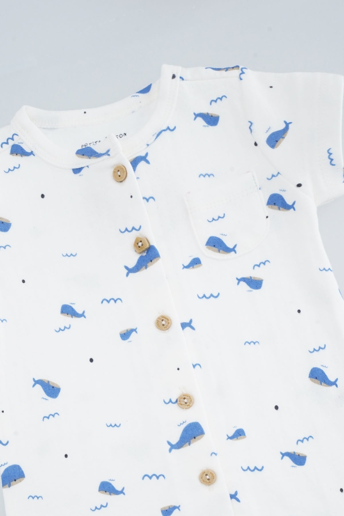 Petite Maison Sem Zomers Speelpakje Walvisprint Blauw