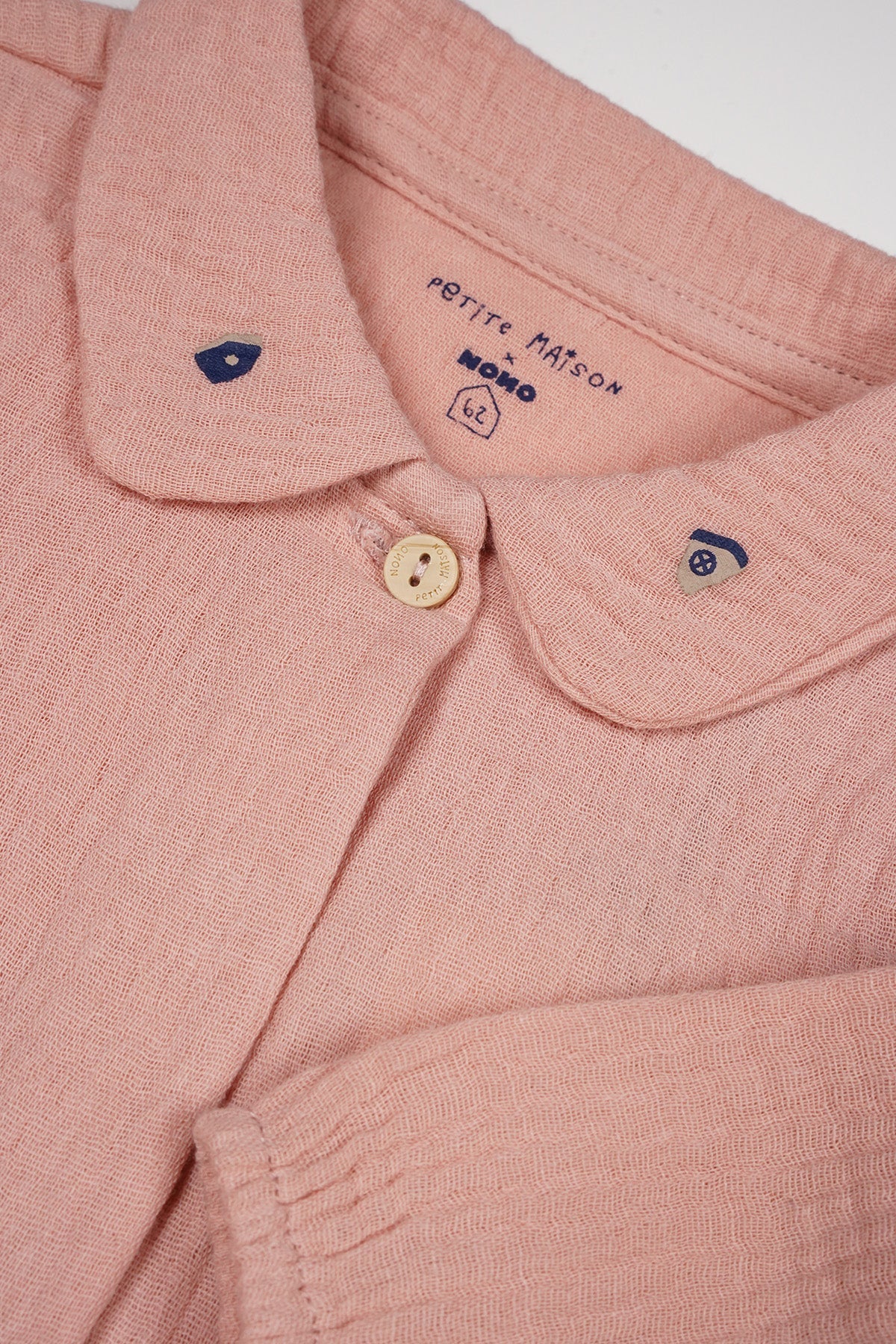 Petite Maison Kati Mousseline Blouse Ronde Kraag Pastel Pink