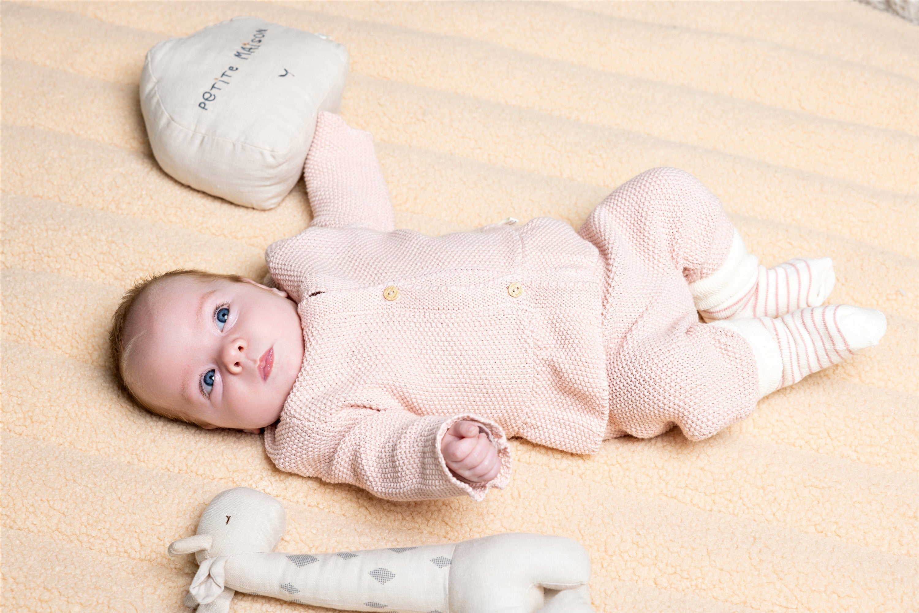 Petite Maison Kimo Gebreid Vest met Ruffle Roze