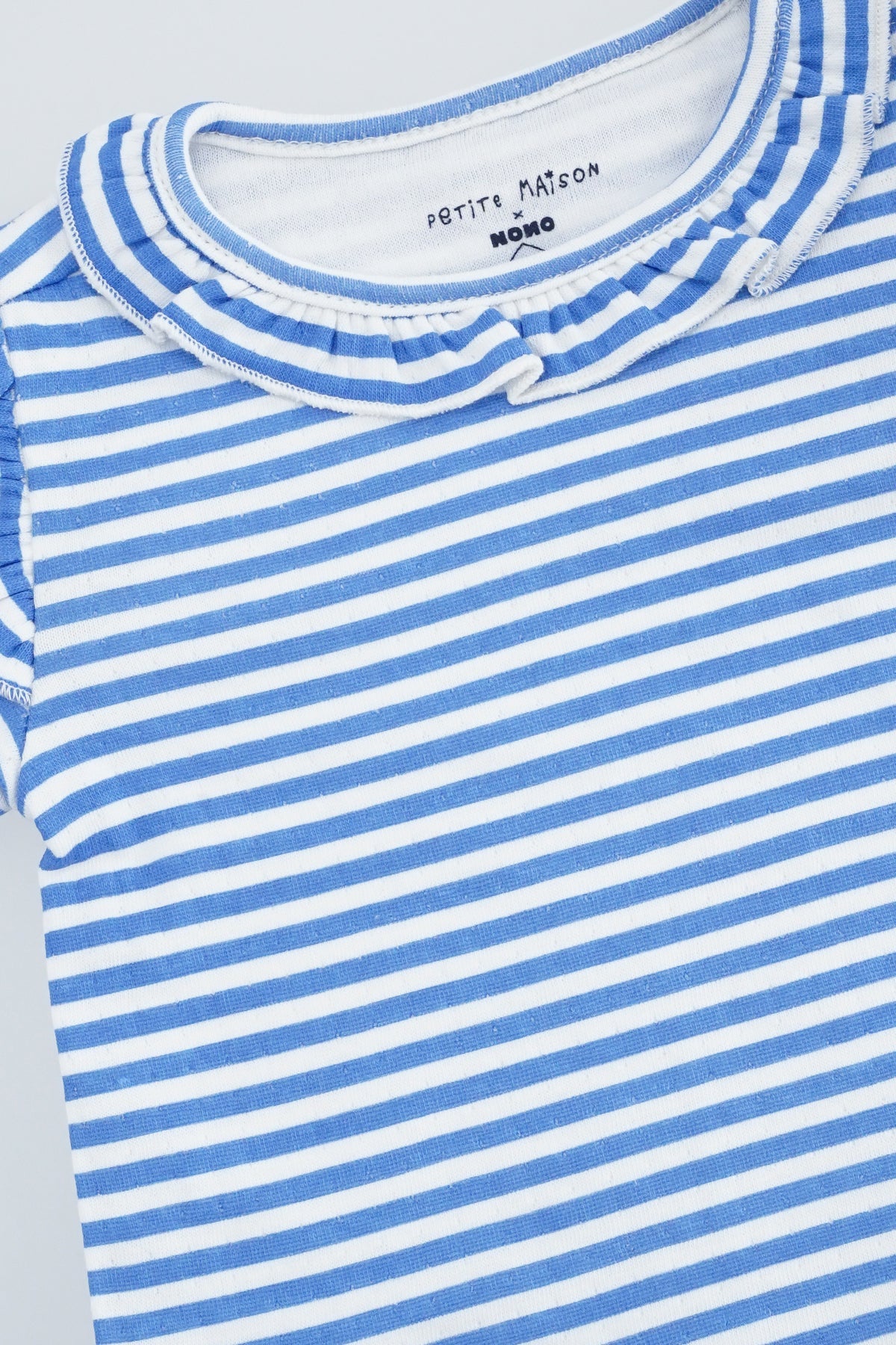 Petite Maison Kayak Tshirt met Ruffle Gestreept Blauw