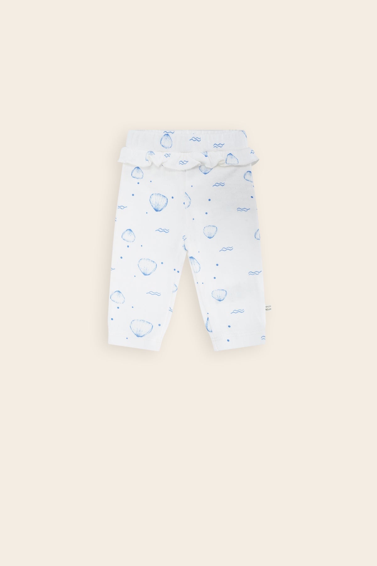 Petite Maison Skyler Jersey Broek met Ruffle Schelpenprint Blauw