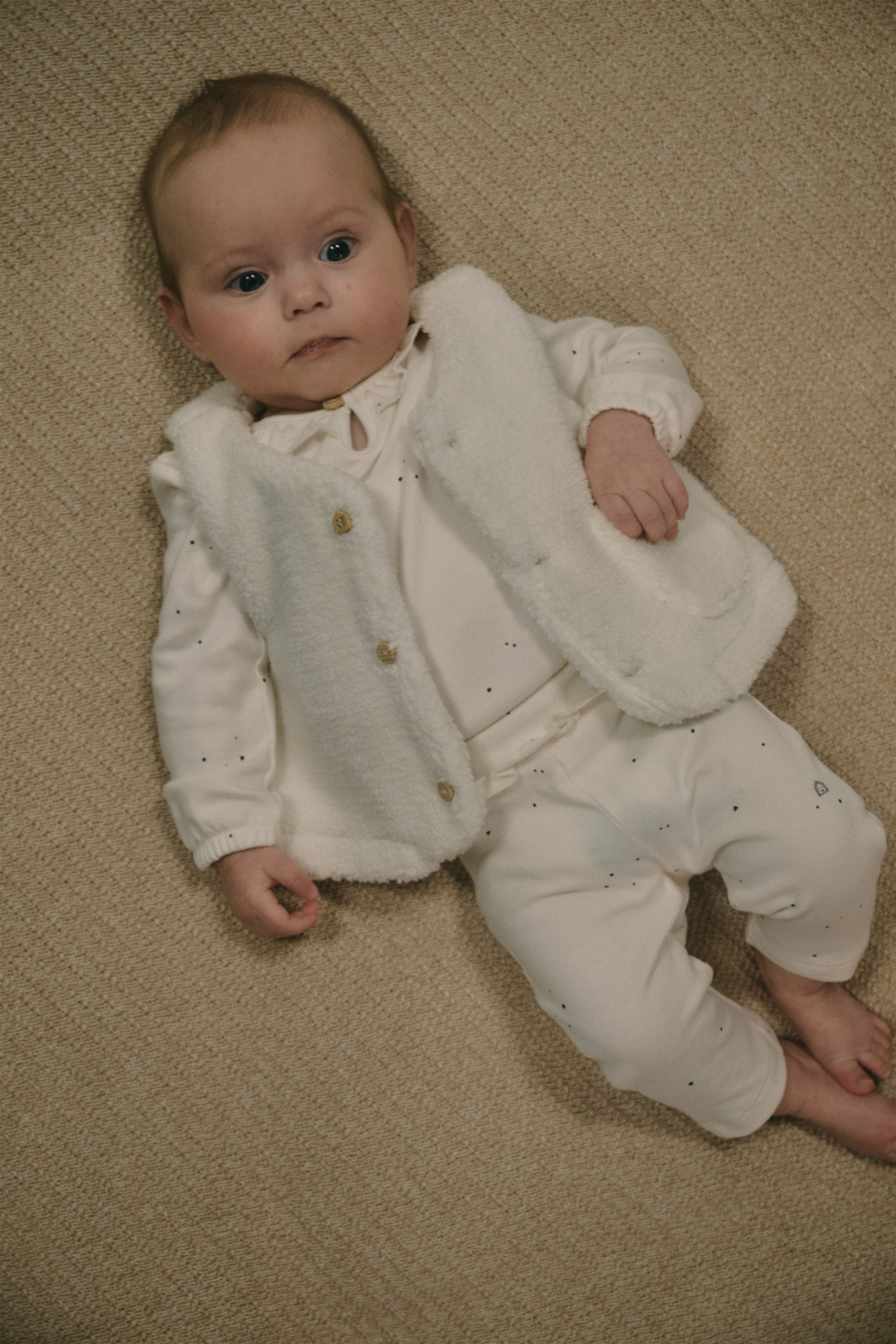 Petite Maison Skyler Jersey Broek met Ruffle AOP Navy