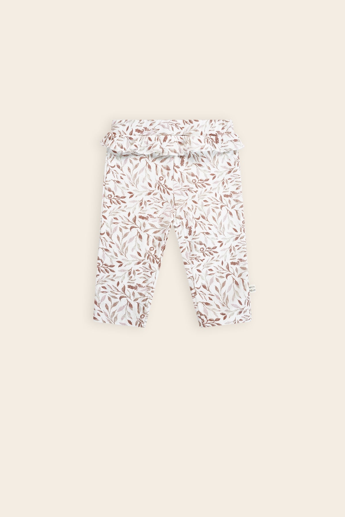Petite Maison Skyler Jersey Broek met Ruffle Leaves AOP