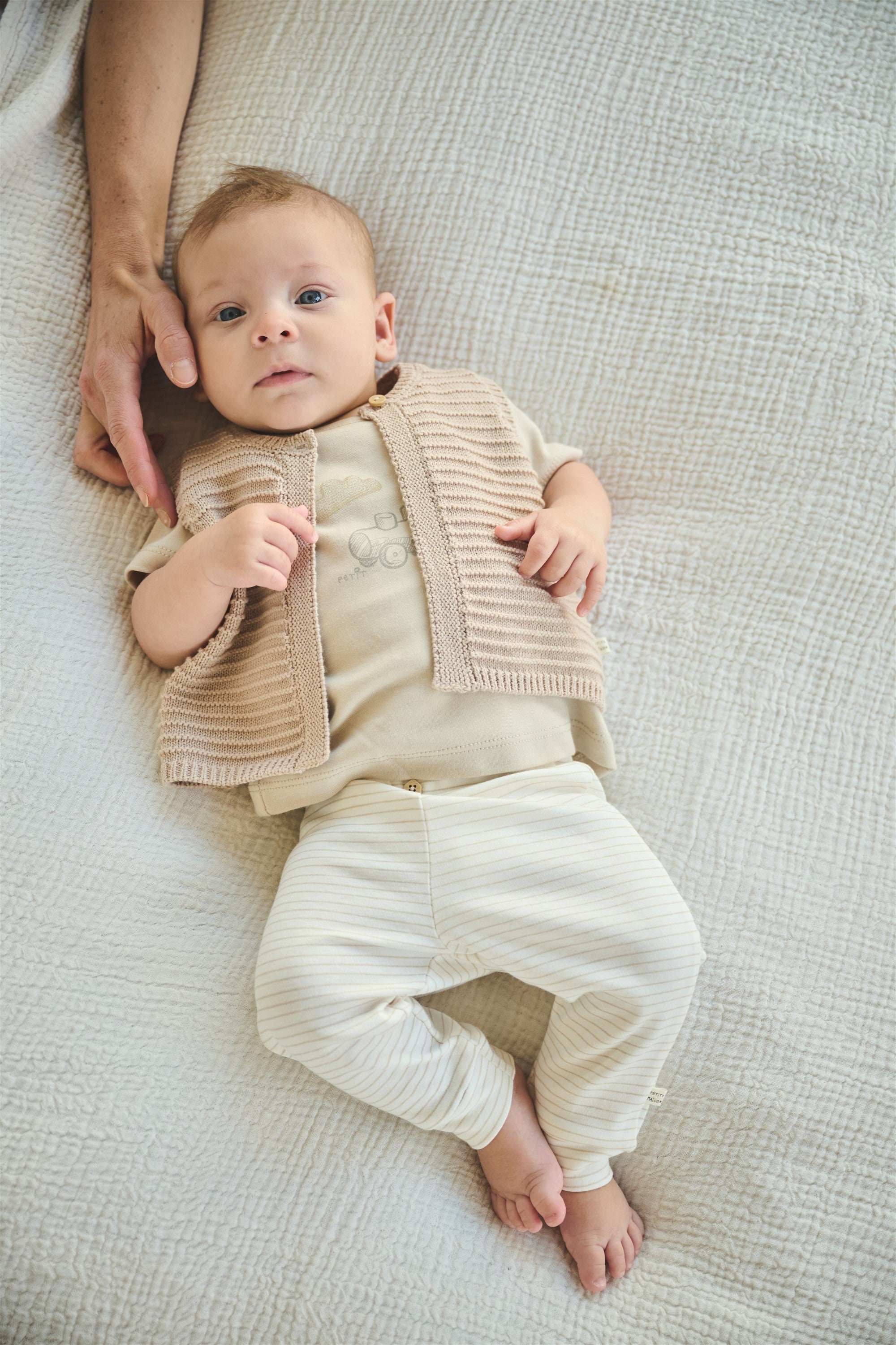 Petite Maison Sky Button Hose gestreift