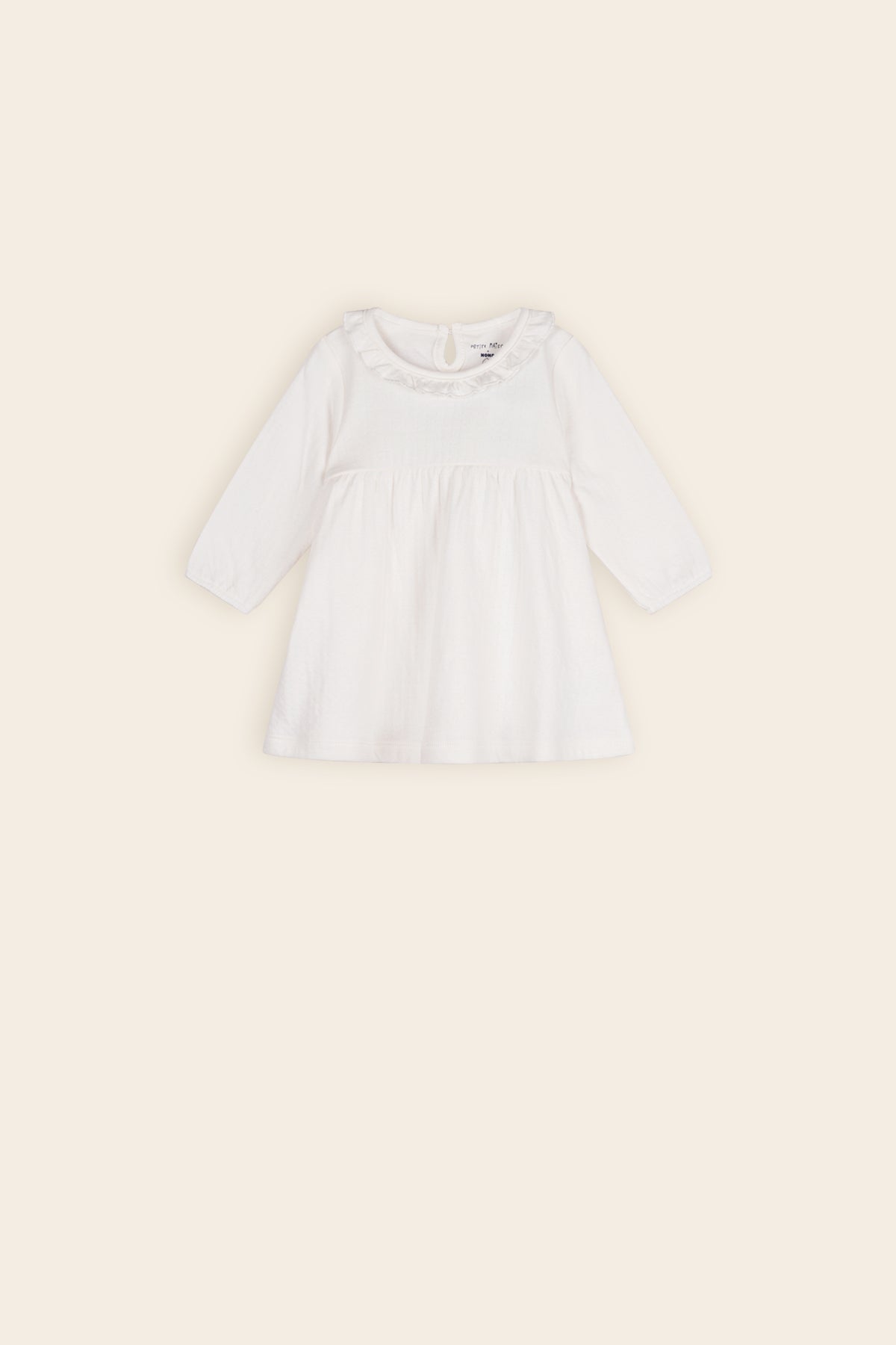 Petite Maison Max Jurk met Ruffle detail Natural White