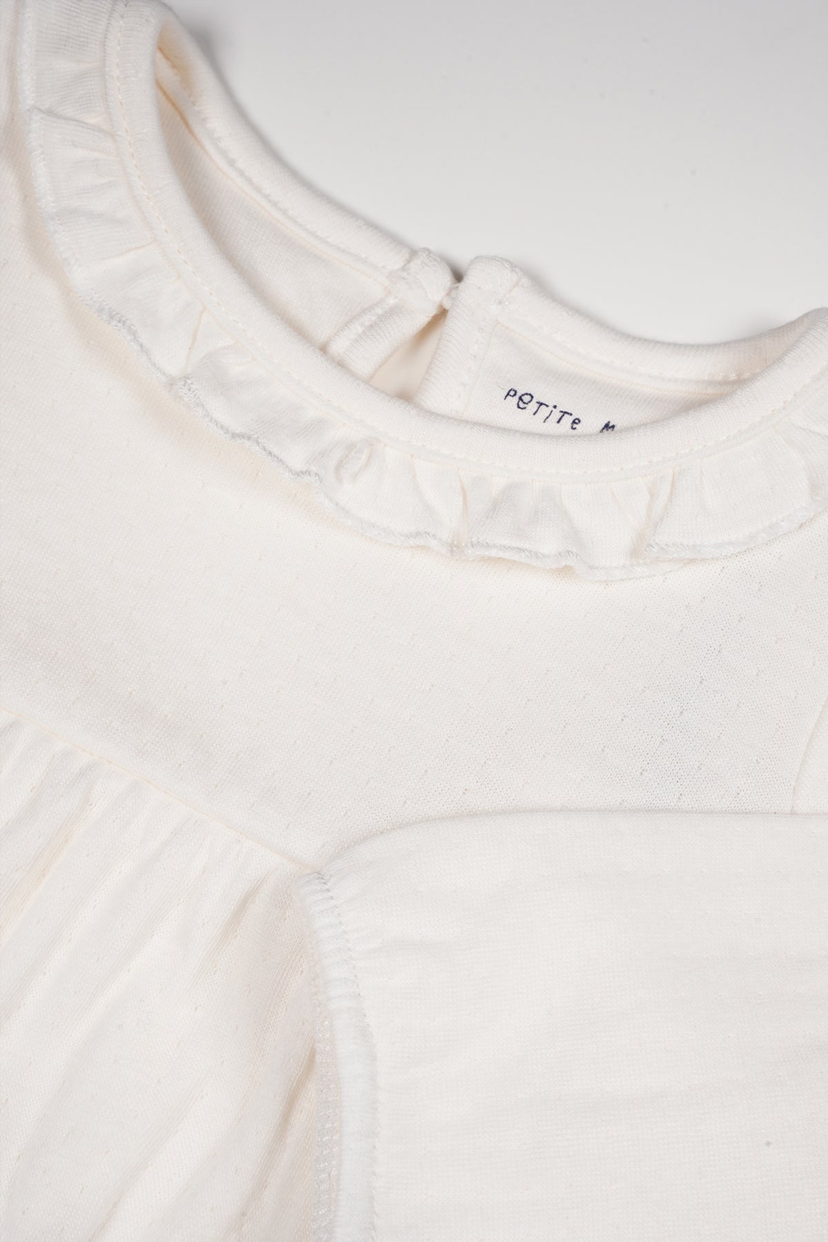 Petite Maison Max Jurk met Ruffle detail Natural White