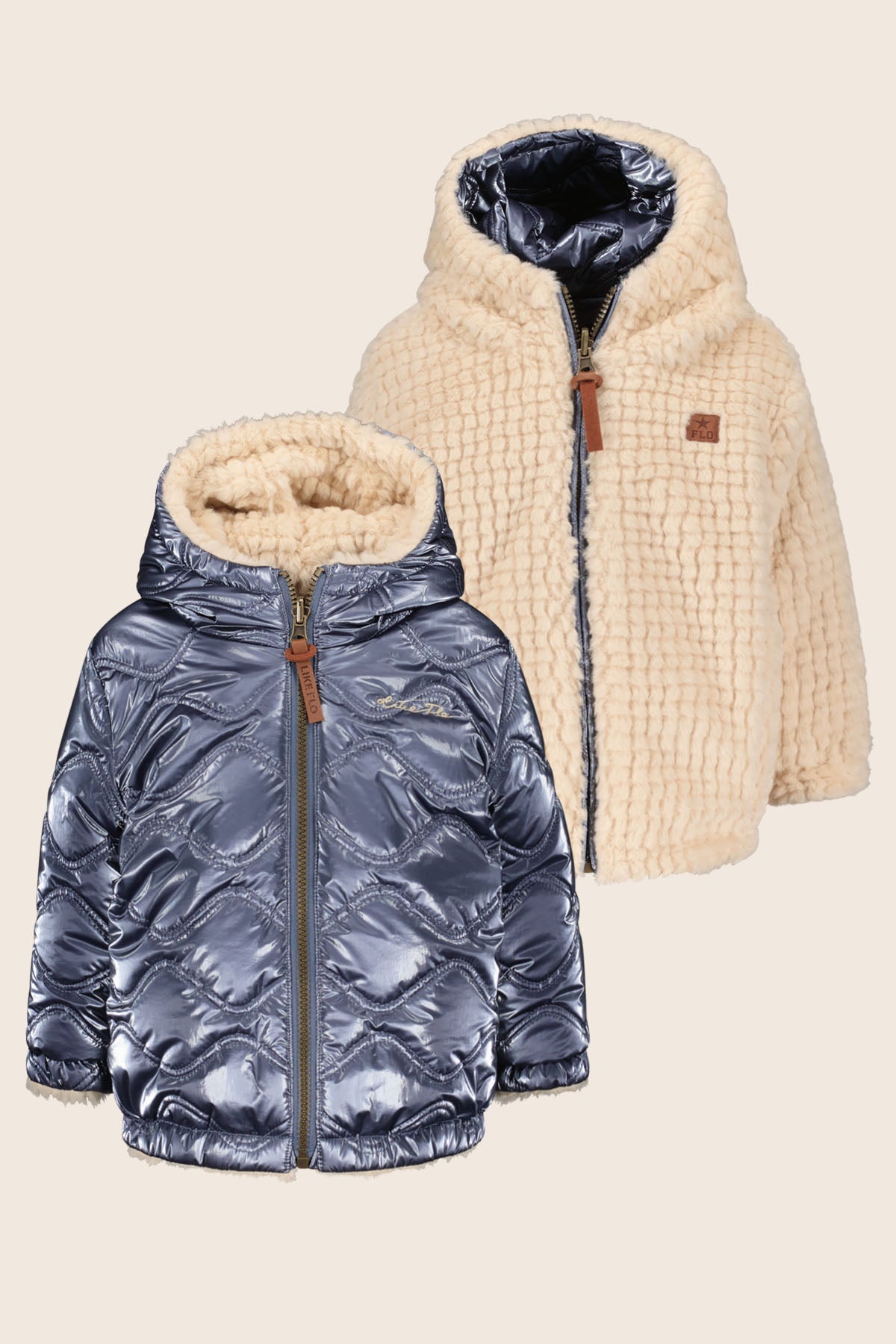 LikeFLO Mini Alissa Mini Flo Reversible Jacket Blue - LikeFlo