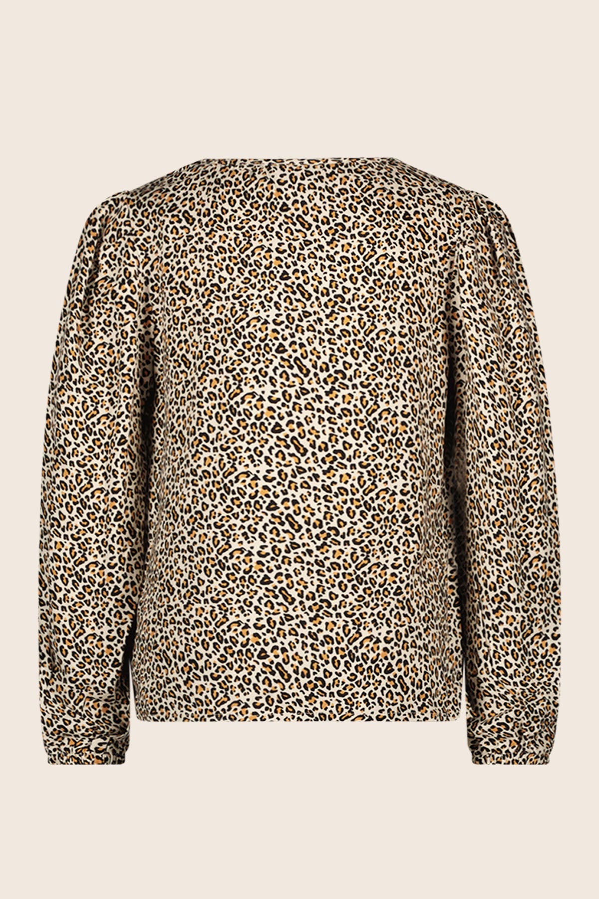 LikeFLO Girls Charlene Flo Blouse With Puff Sleeves, Buttons Front At Closure Leopard Aop - LikeFlo